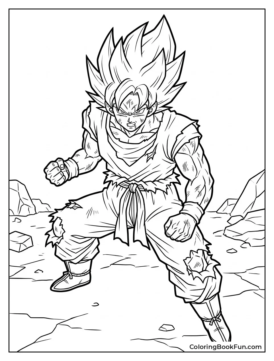 Goku Looking Determined After Battle