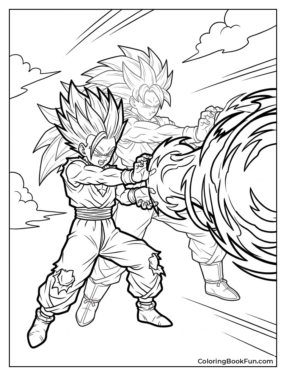 Father And Son Push Energy Beam