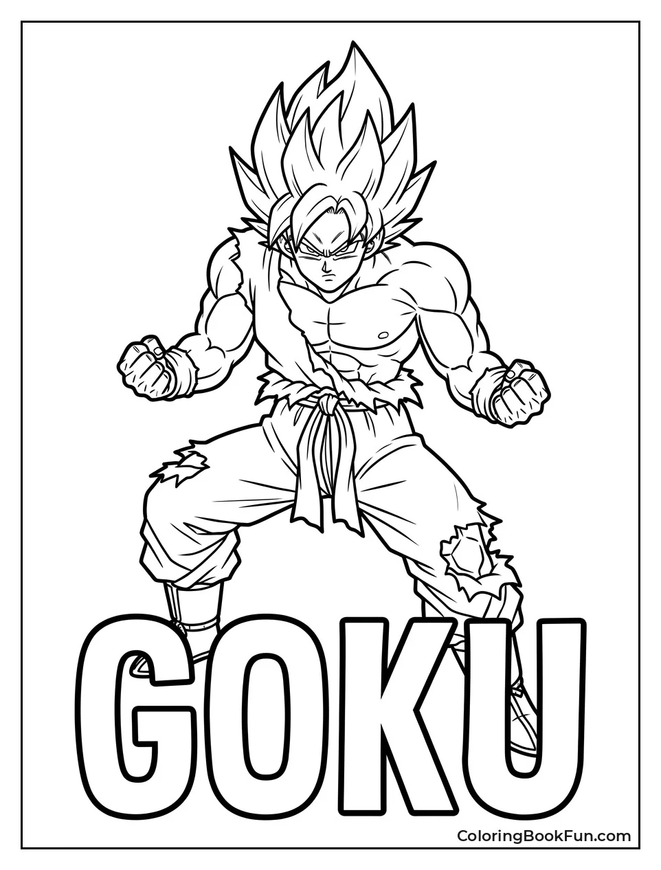 Goku Stands Ready In Strong Pose