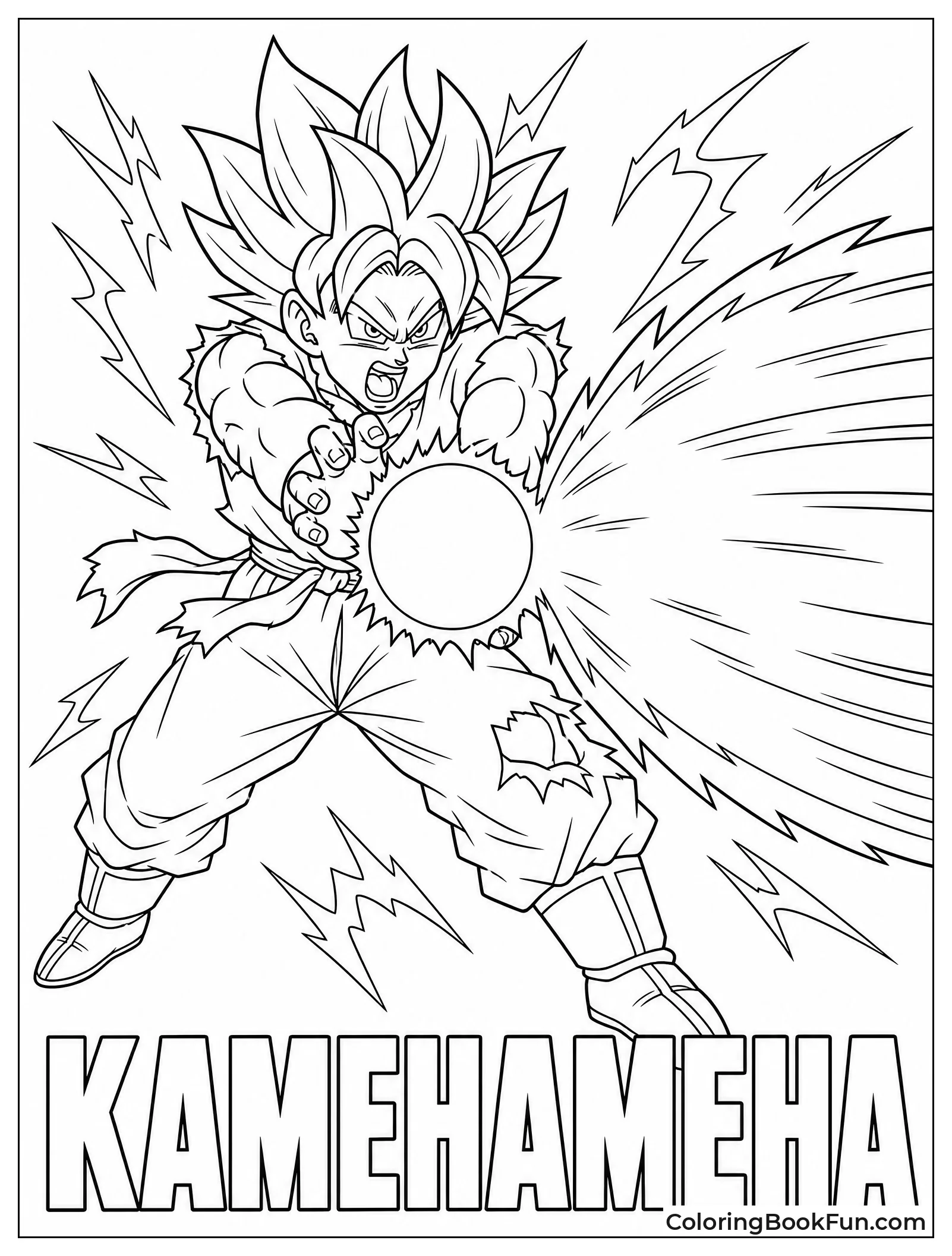 Goku Firing Big Kamehameha Wave