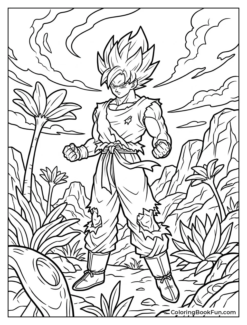 Goku Stands On Planet Namek