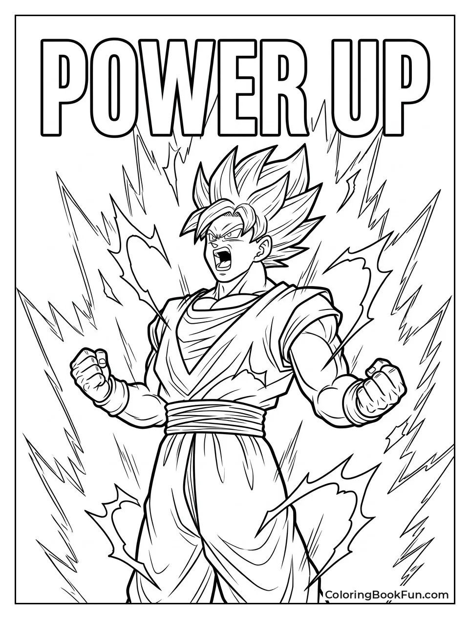 Goku Roars With Golden Aura Around