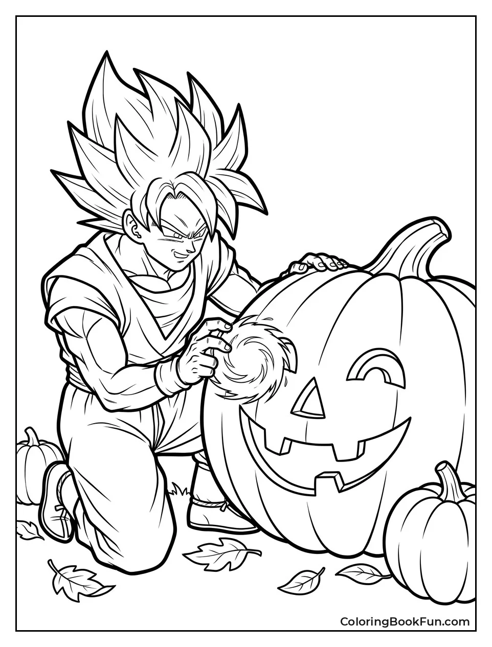 Goku Carves Pumpkin With Ki Blast