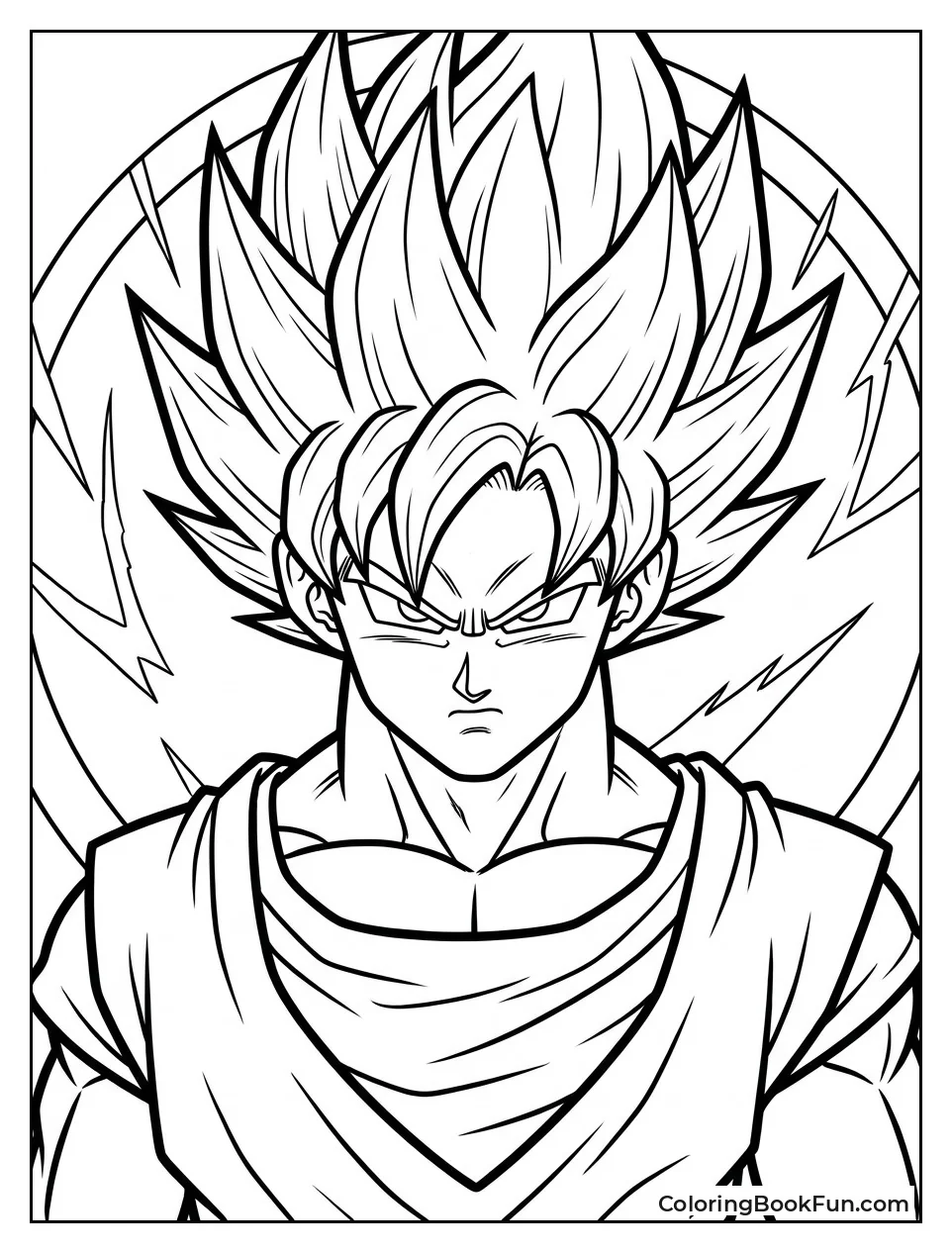 Super Saiyan Goku Shows Serious Face