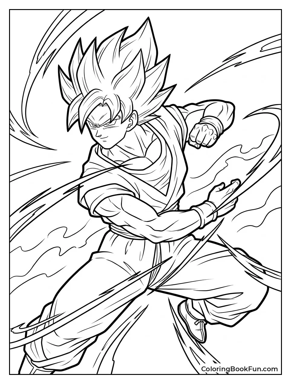 Goku Dodges Attacks With Silver Flecks