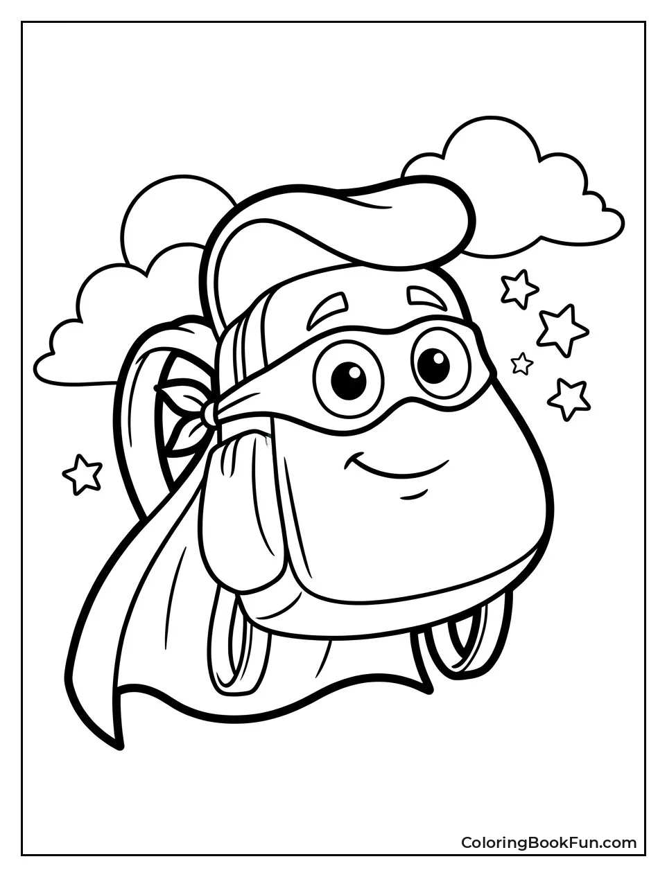 Superhero Backpack Wears Red Cape