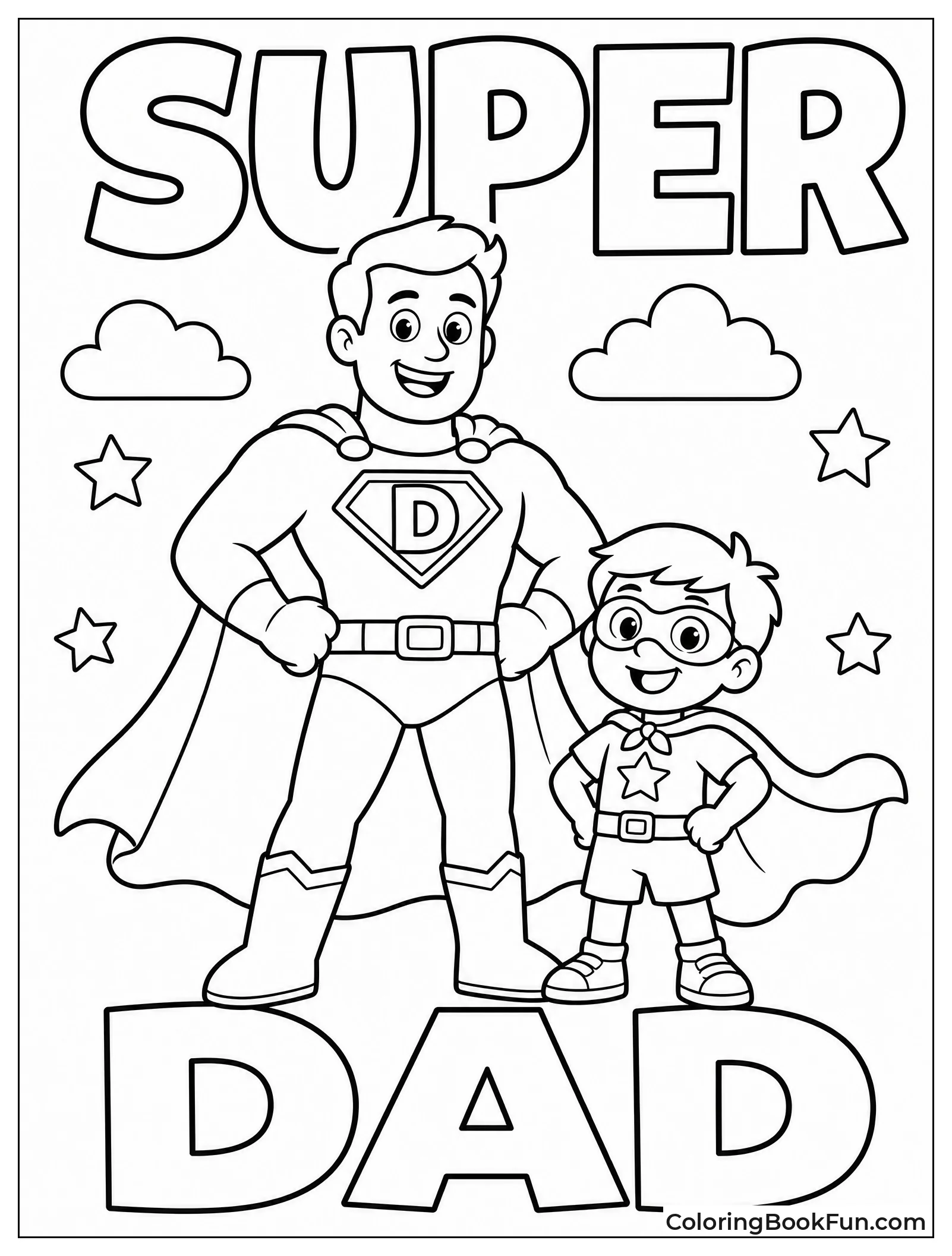 Dad as Superhero with Cape