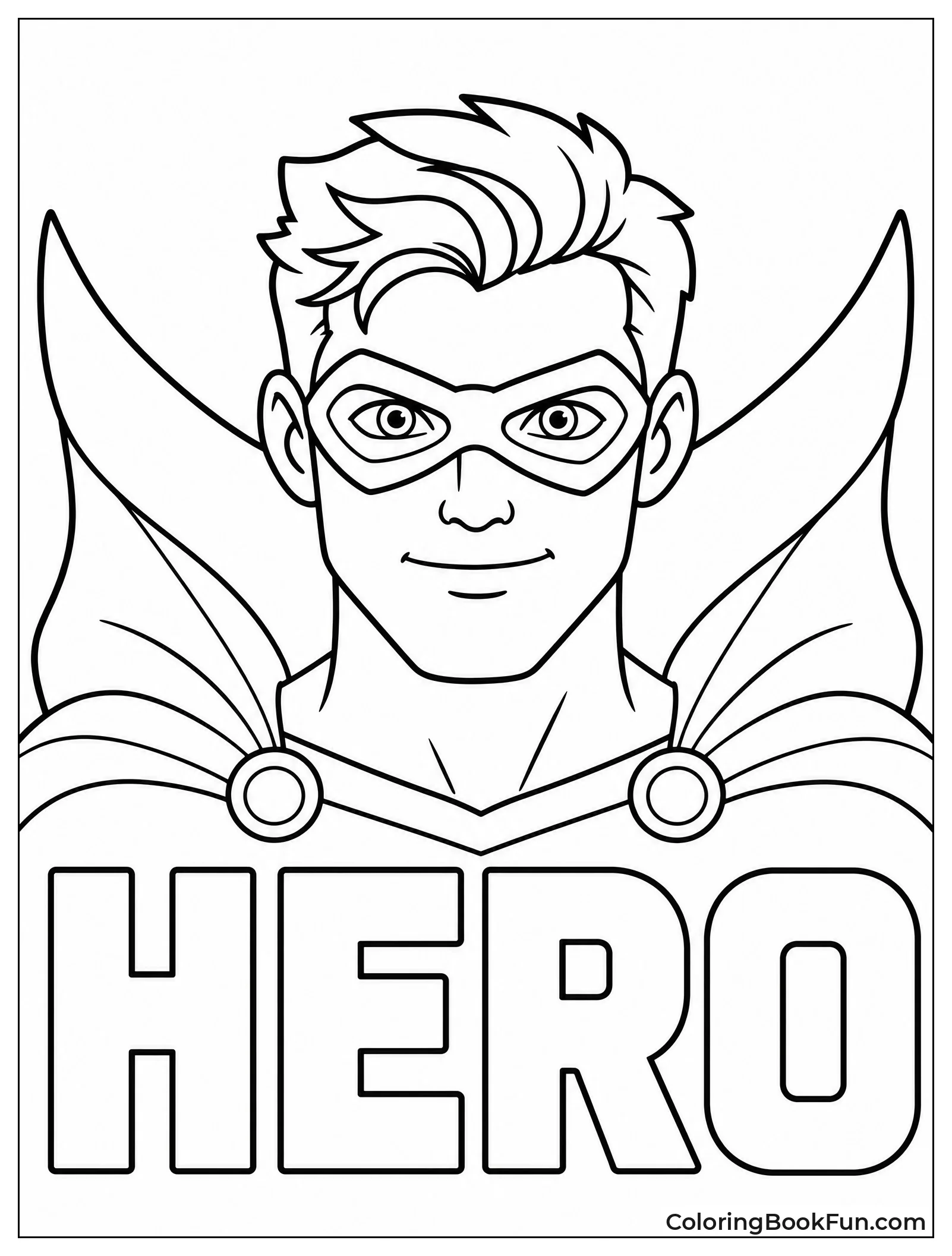 Superhero Masked Face with Cape