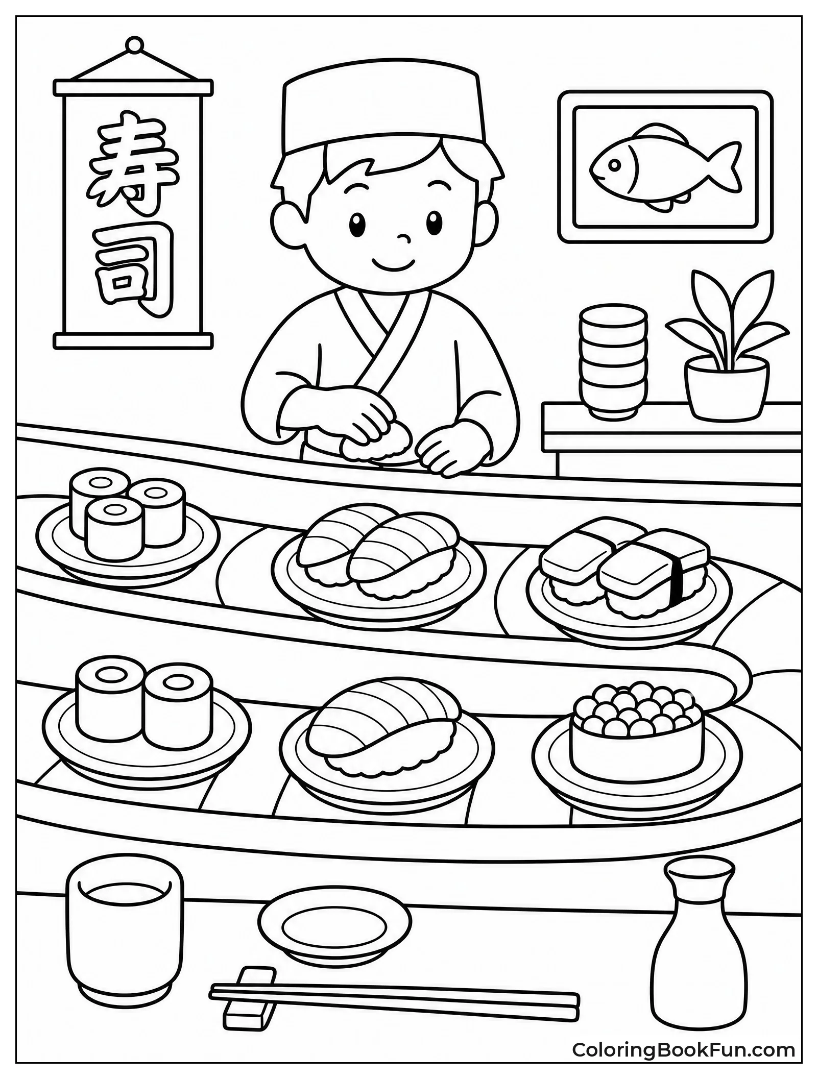Sushi on Conveyor Belt