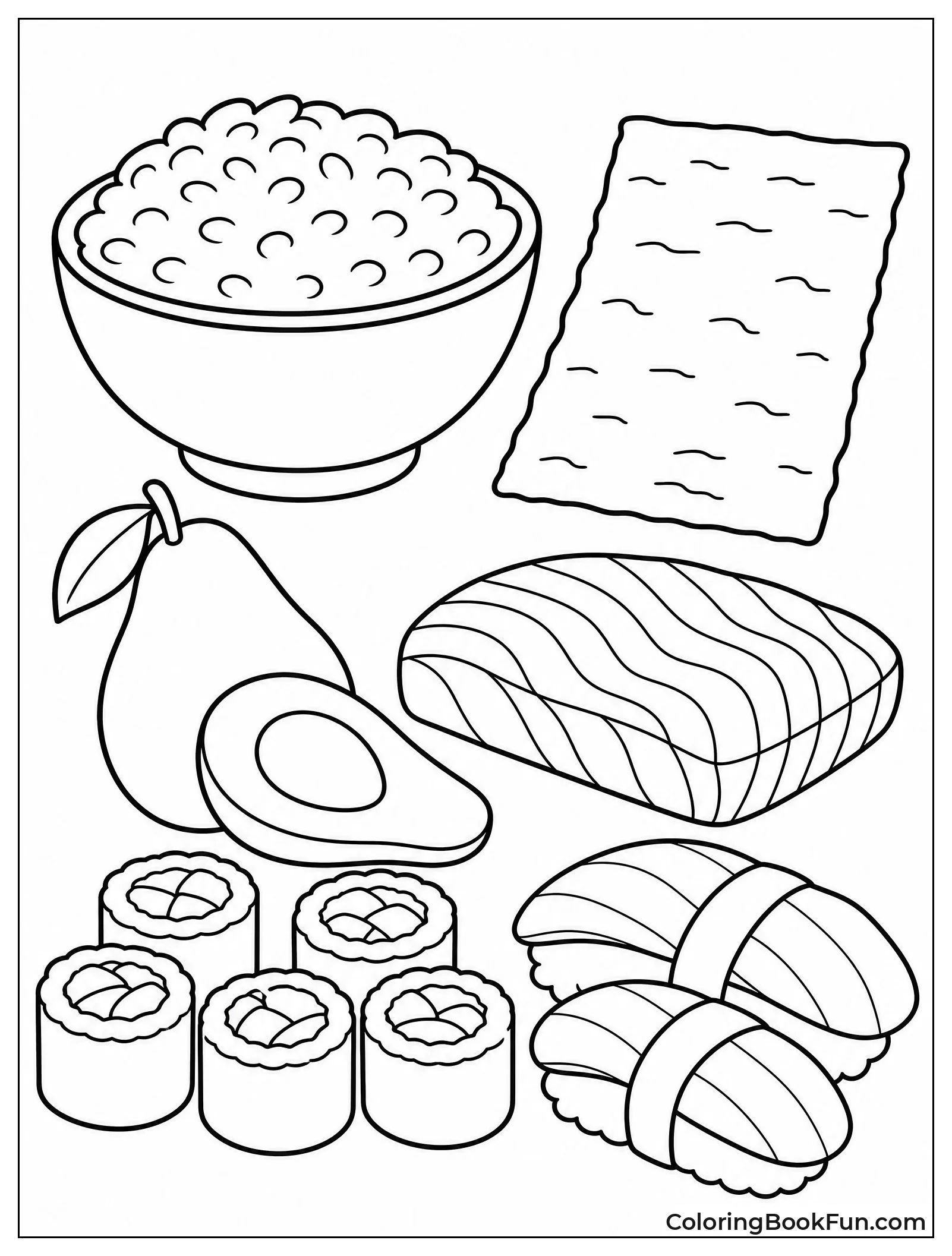 Sushi Ingredients on Board