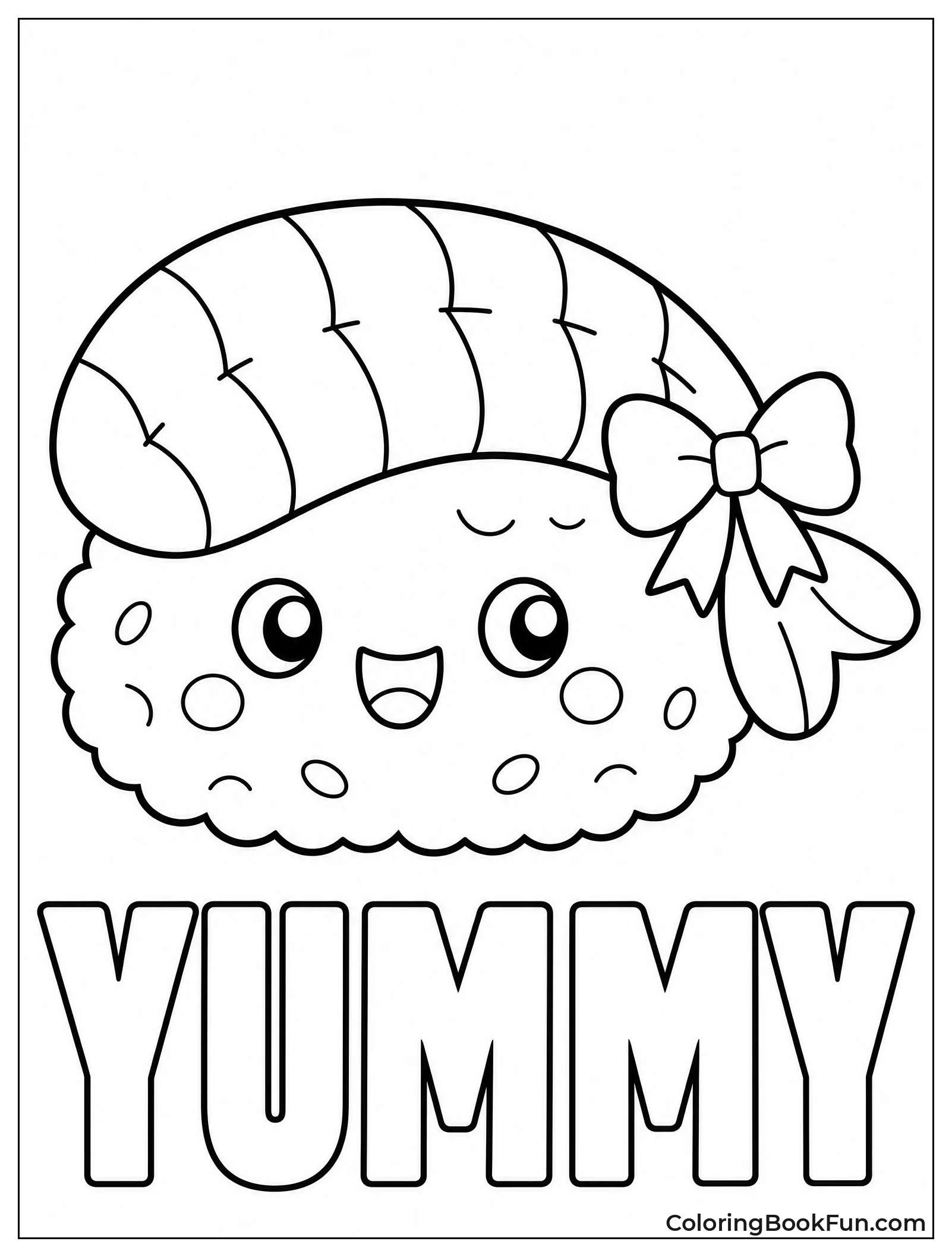 Kawaii Shrimp with Bow Tie