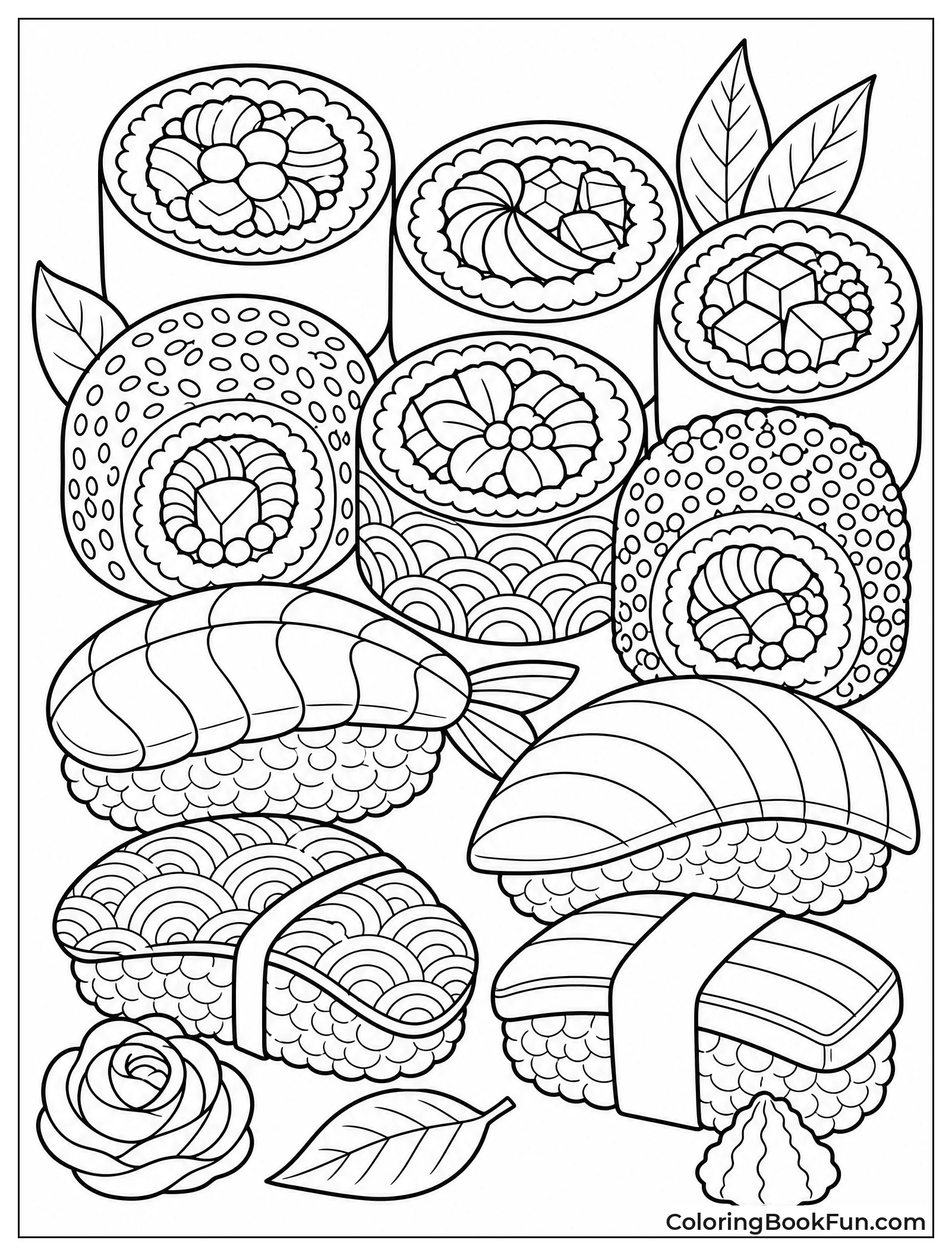Patterned Decorative Sushi Rolls