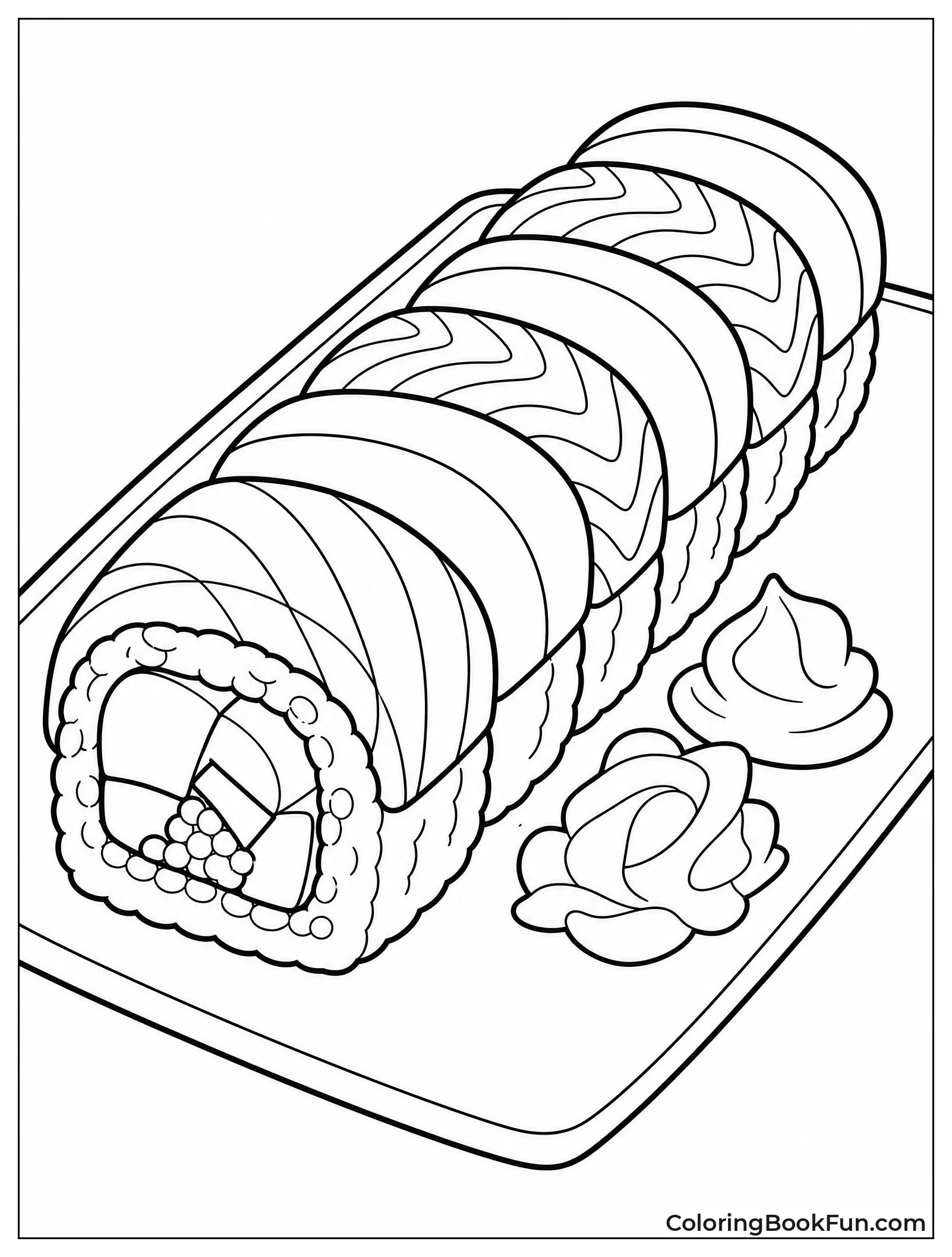 Rainbow Roll Close Up View