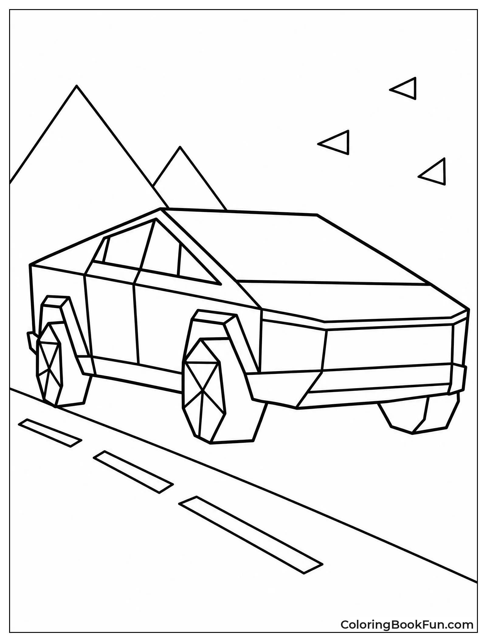 Sharp Triangles Form Cybertruck Shape