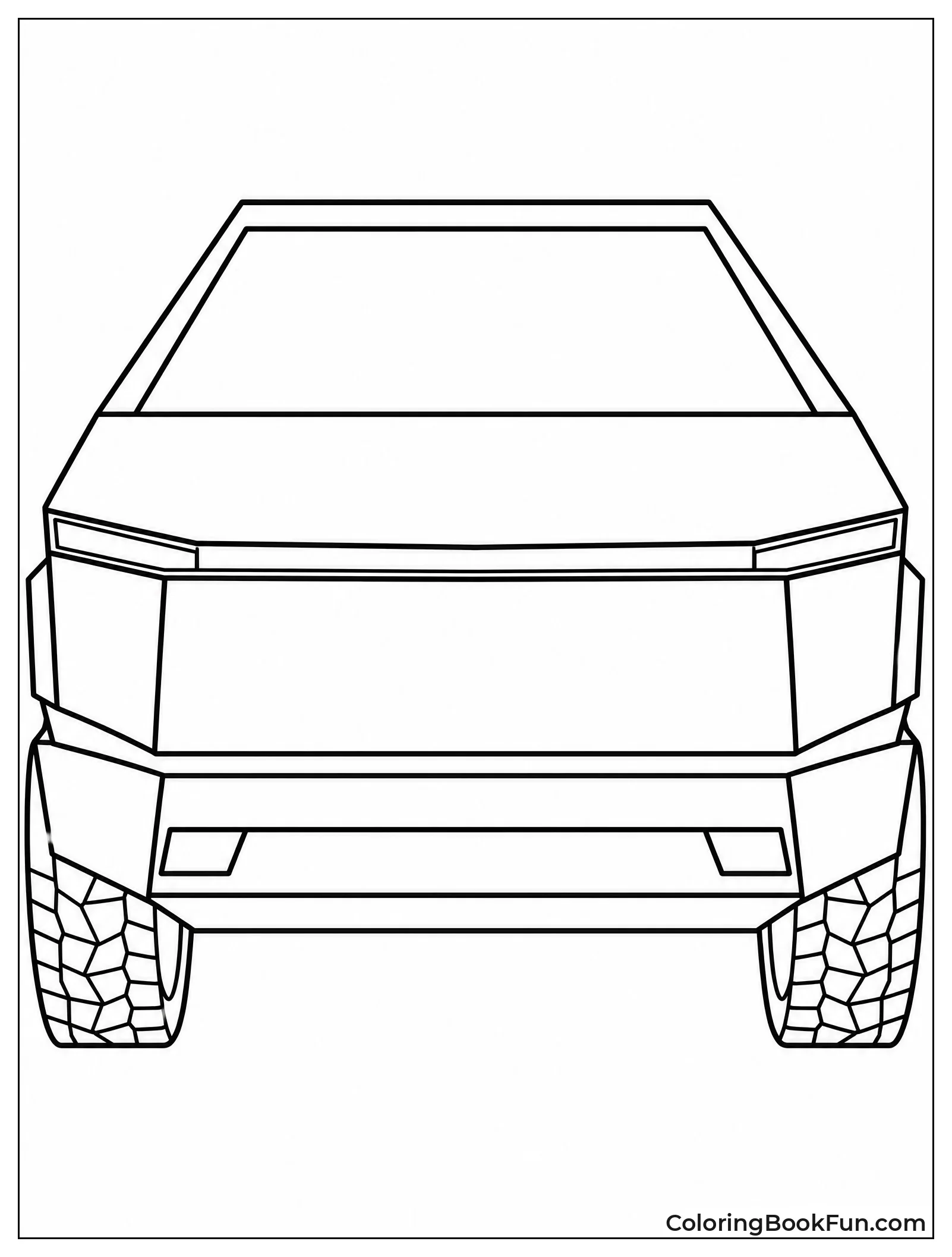 Bold Front View of Cybertruck