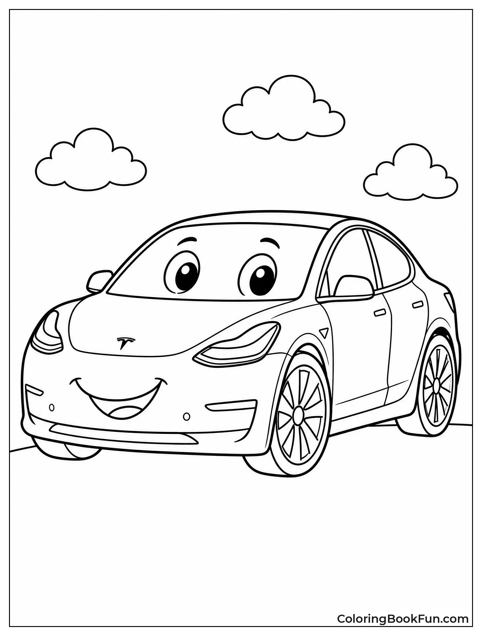 Cute Cartoon Model 3 with Smile