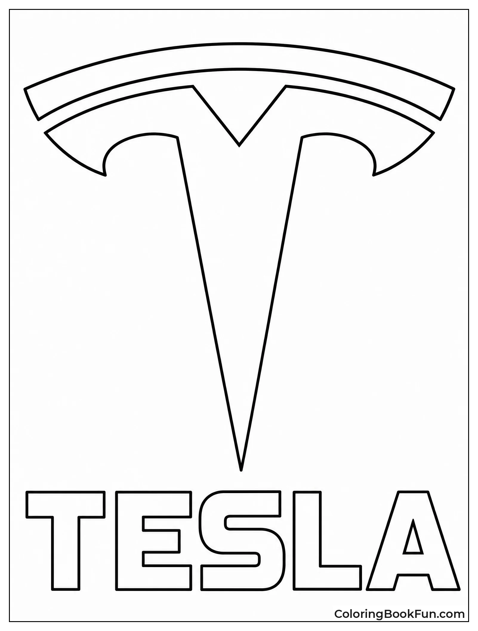 Close Up of Shiny Tesla Logo