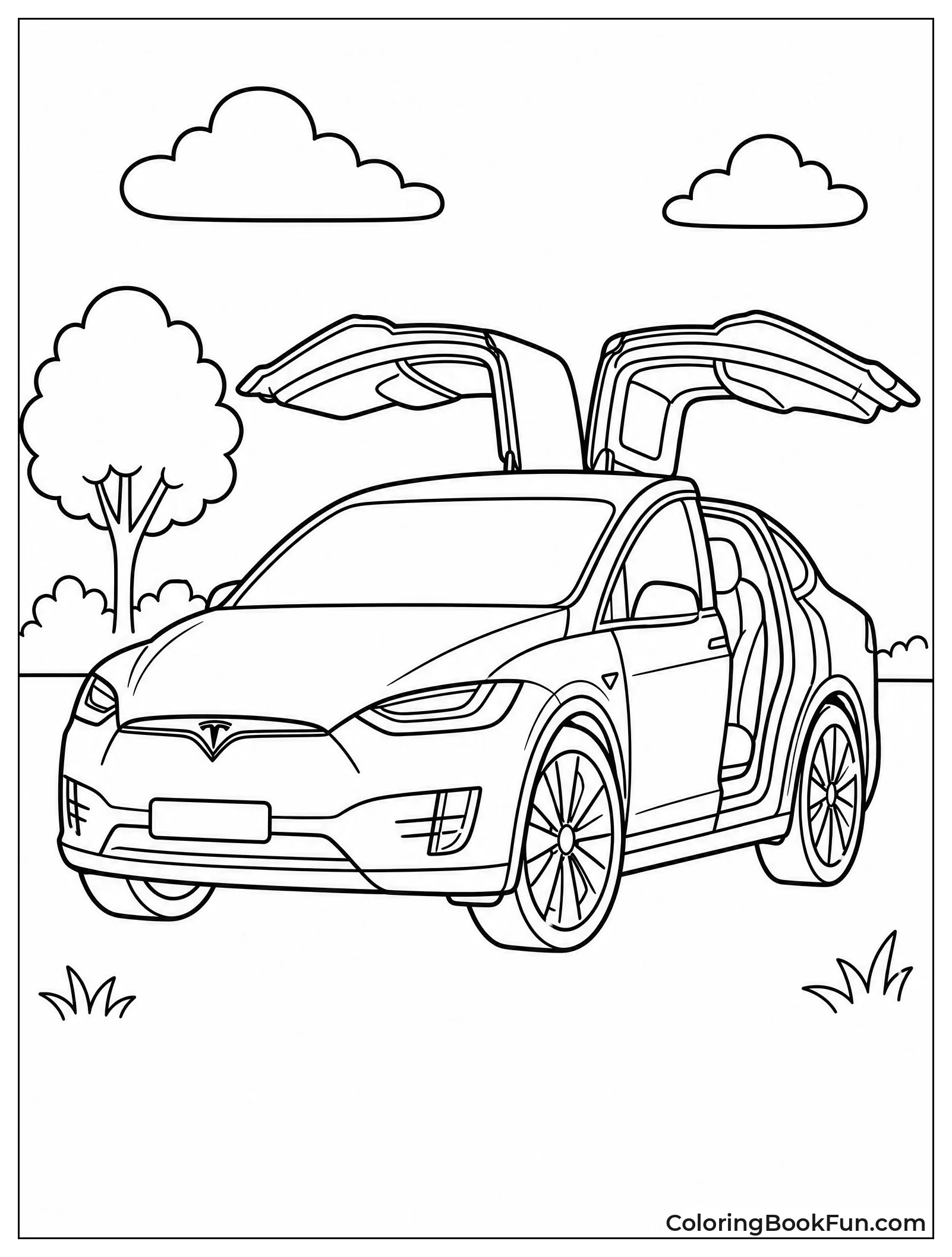 Model X Opens Falcon Wing Doors