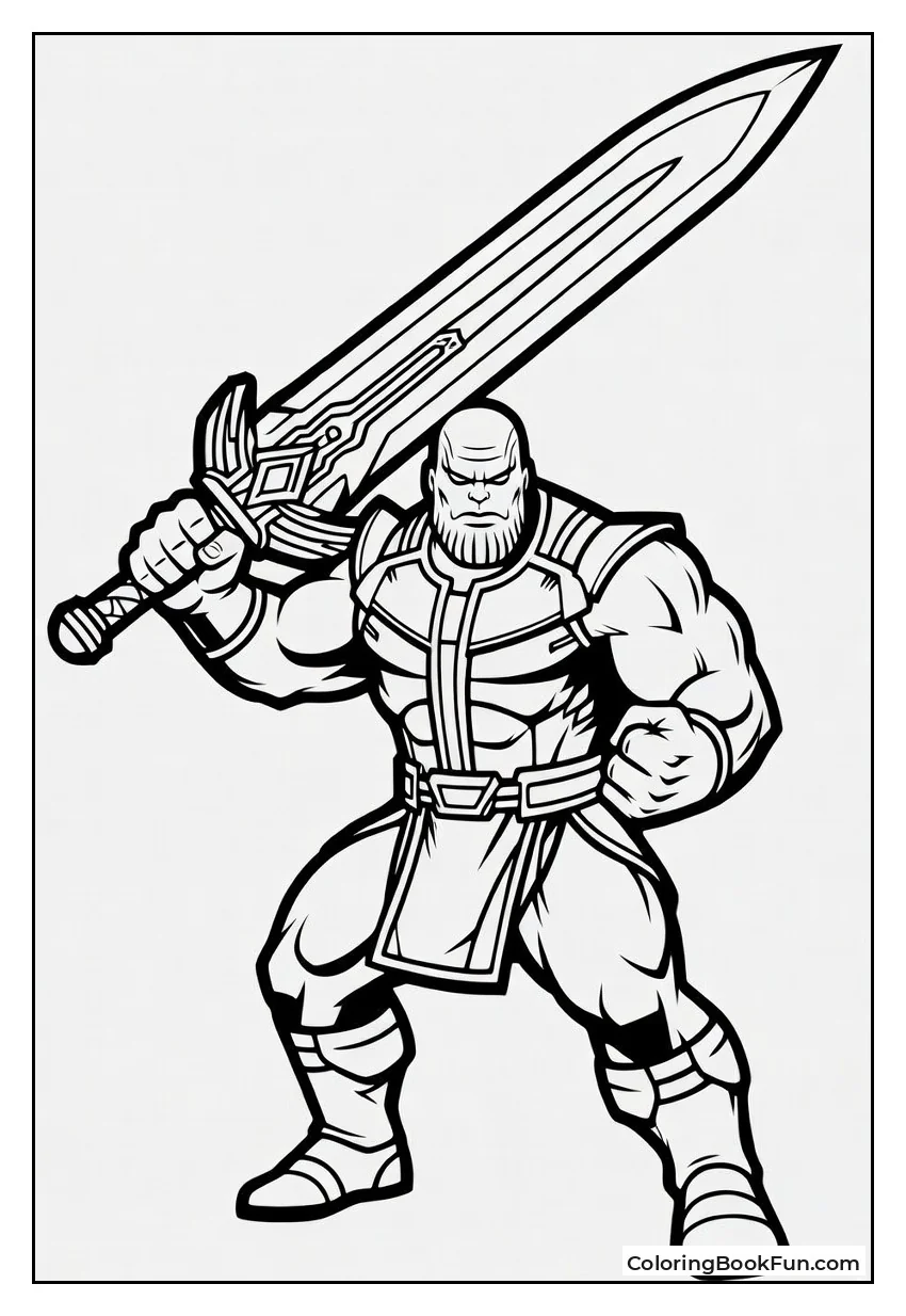 Thanos in Combat Stance