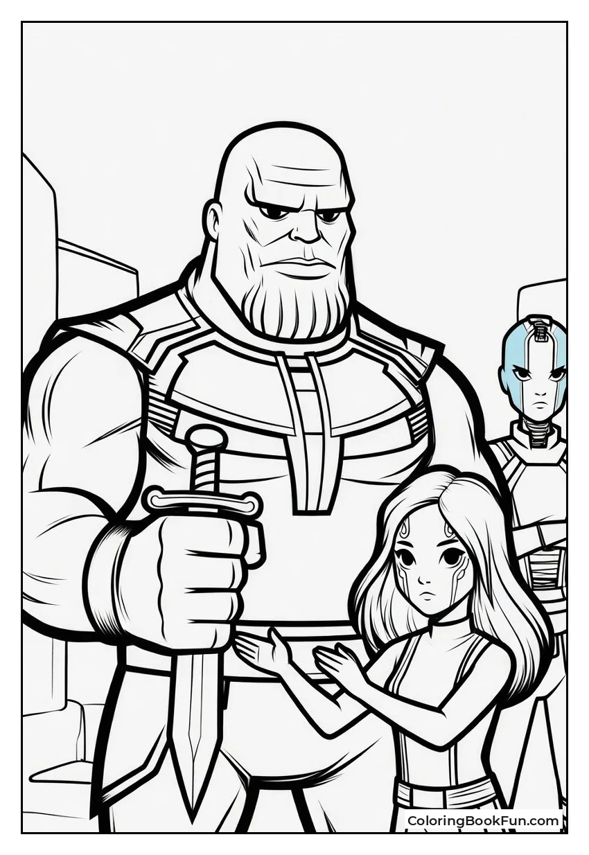 Gamora Holding Thanos Hand
