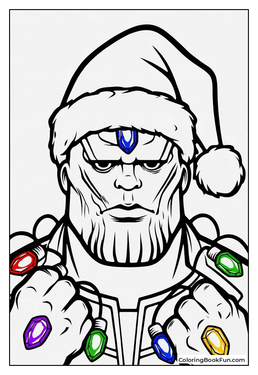 Thanos in Santa Hat