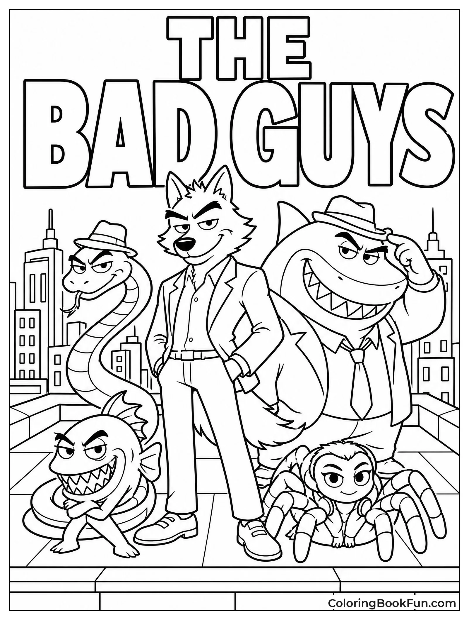 Bad Guys Pose on Rooftop