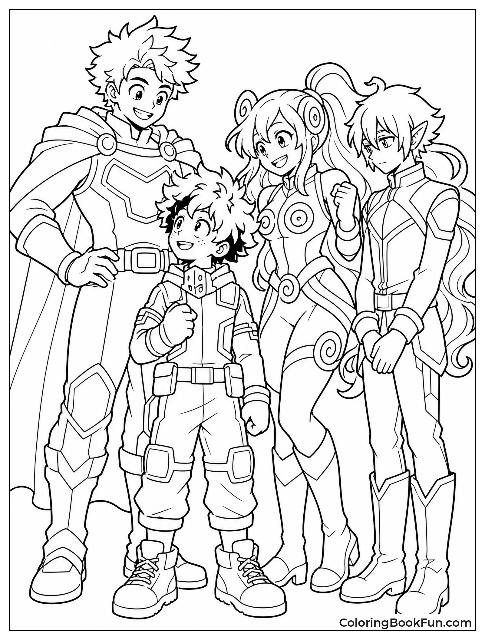 Deku Admires the Big Three Heroes
