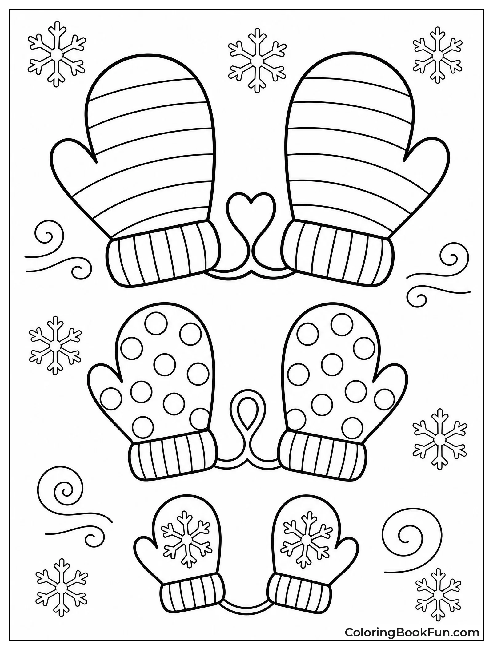 Family Mitten Set in Different Sizes