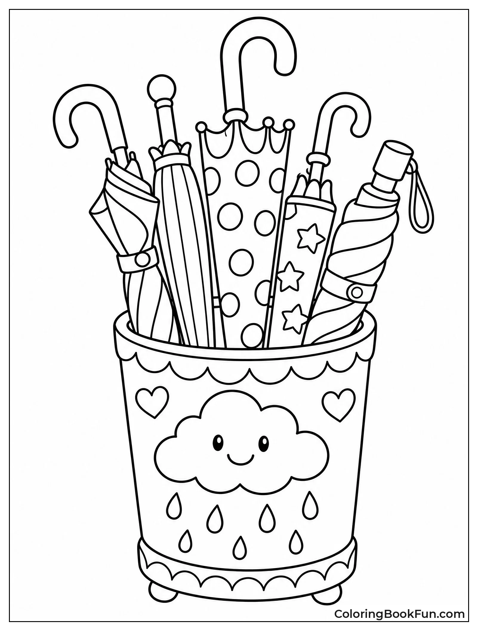 Umbrellas Fill a Decorative Stand