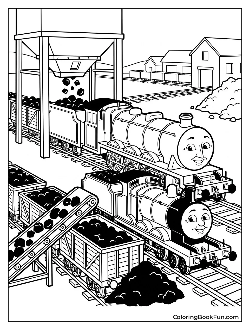 Engines Loading Coal at Mine