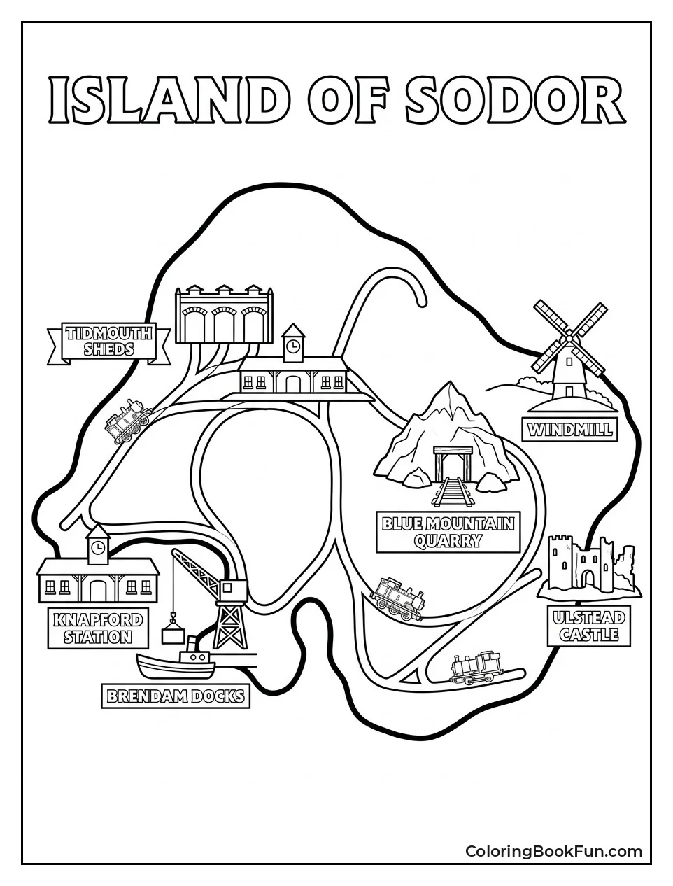 Map of Sodor Island