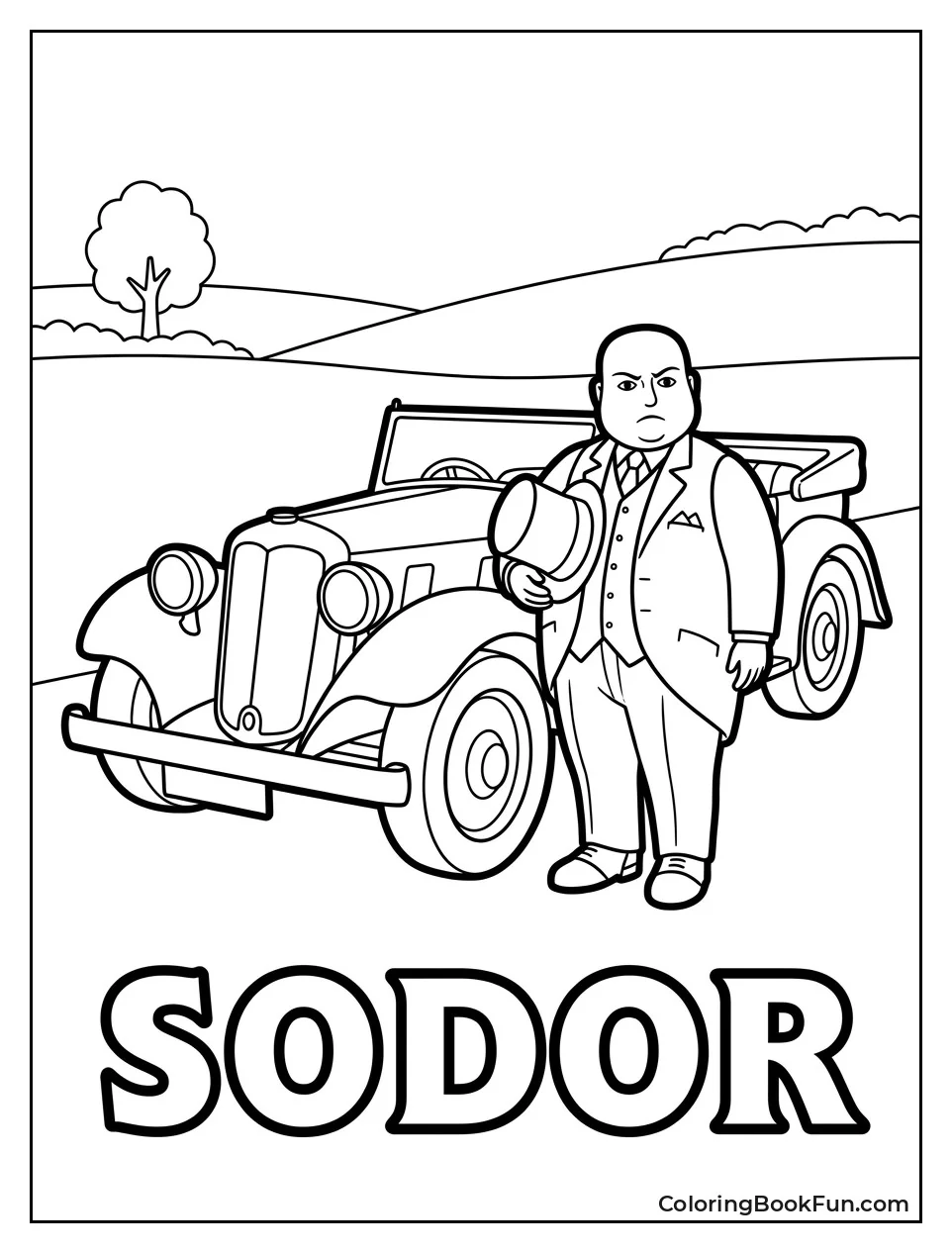 Sir Topham Hatt with Car