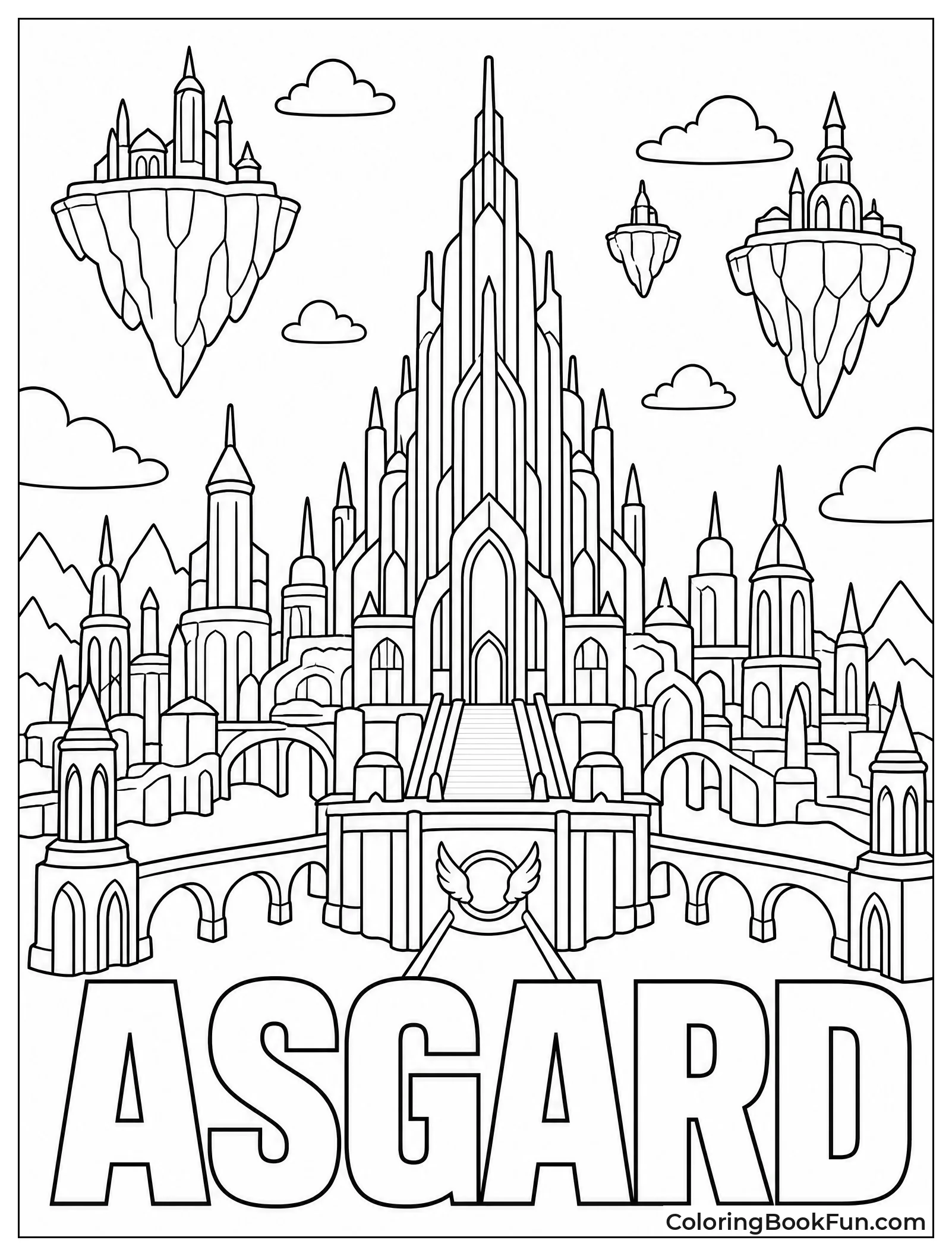 Golden City of Asgard View