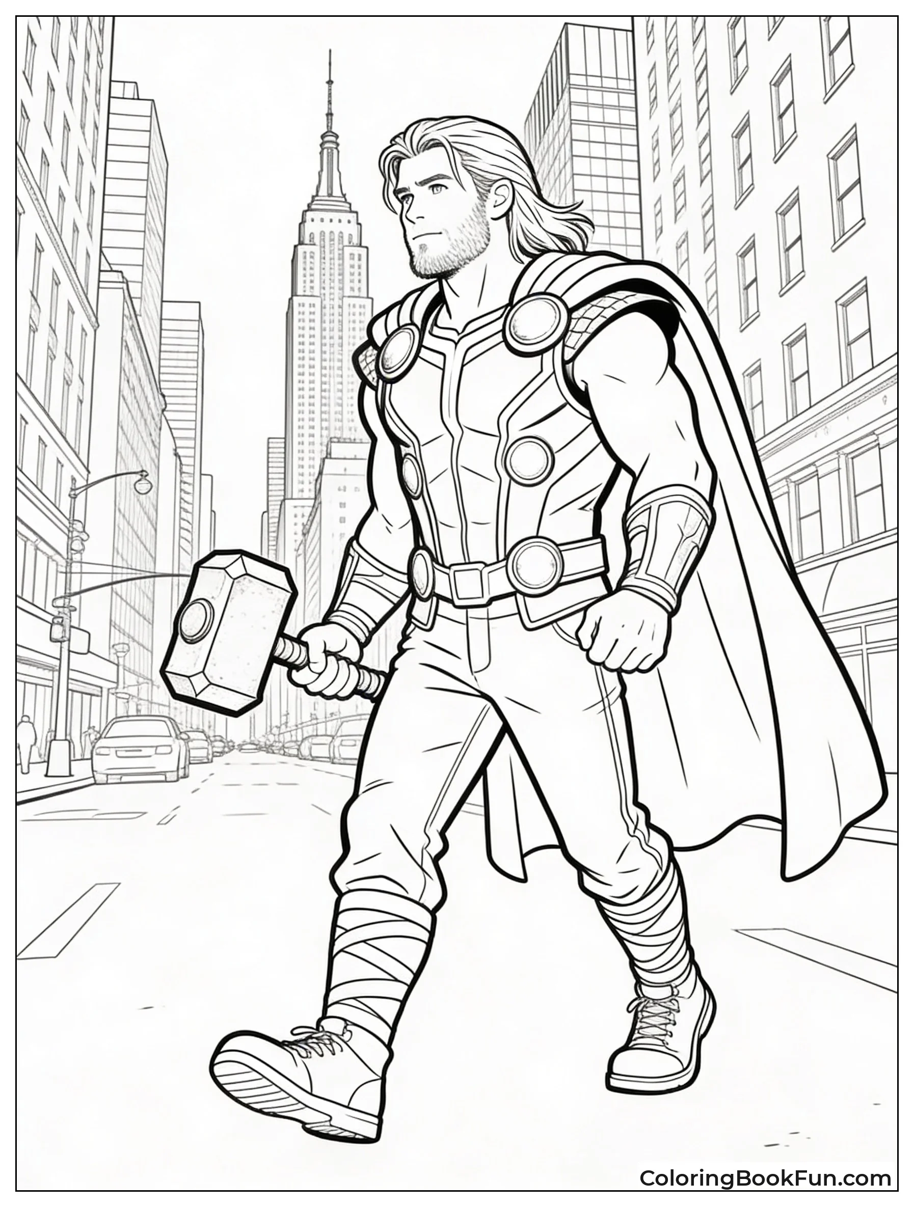 Thor Exploring New York Streets