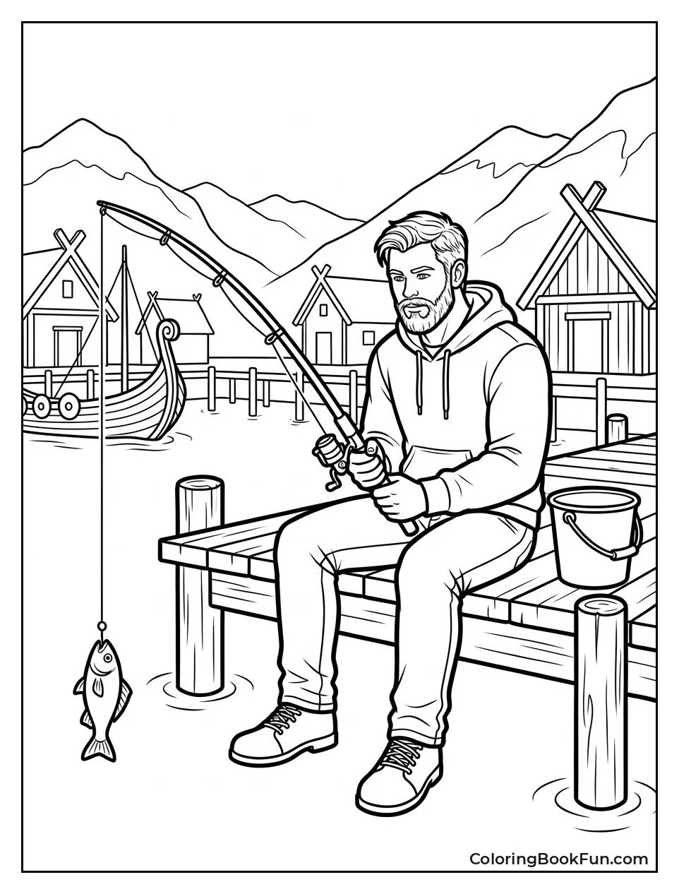 Thor Fishing in New Asgard