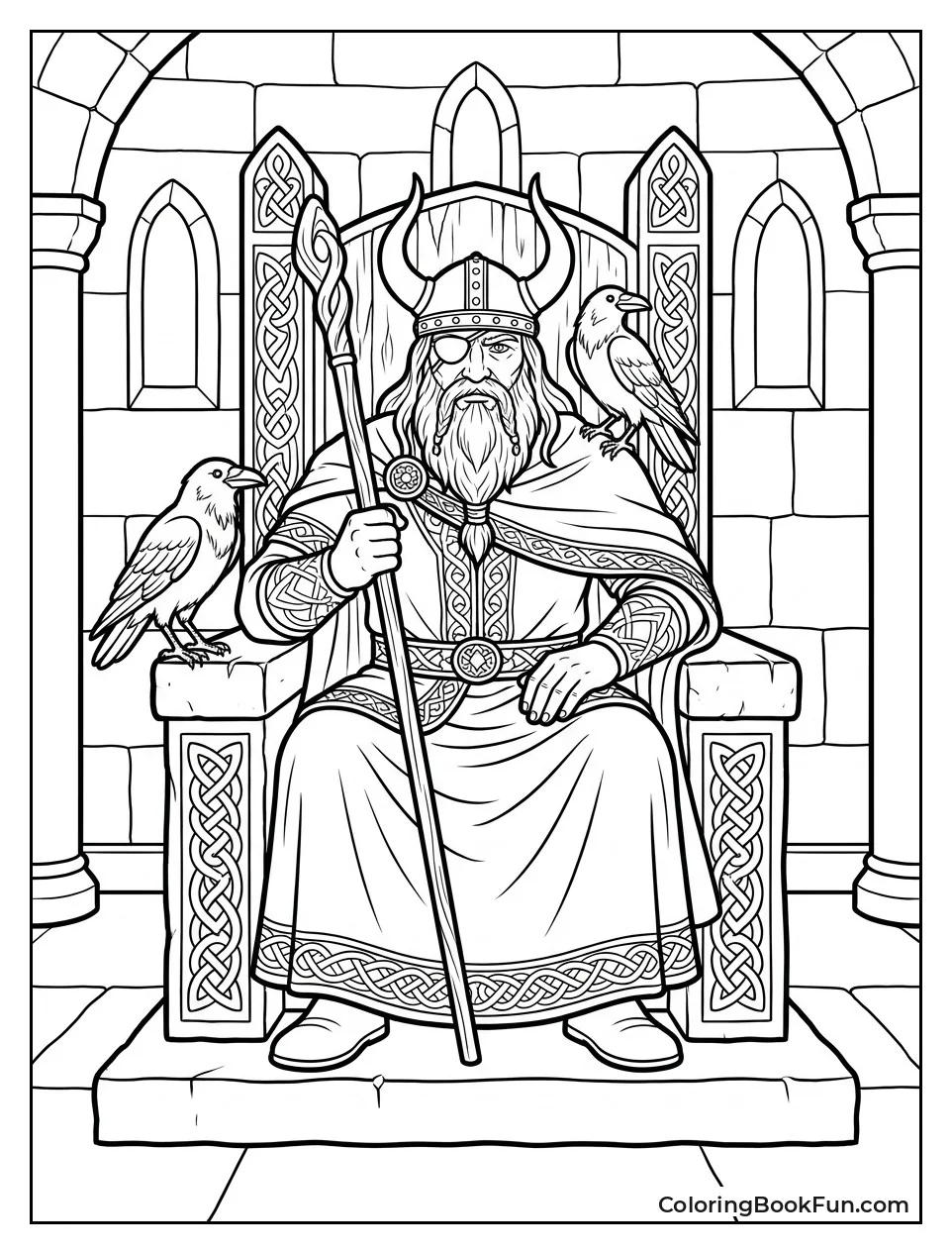 Odin Sitting with His Ravens