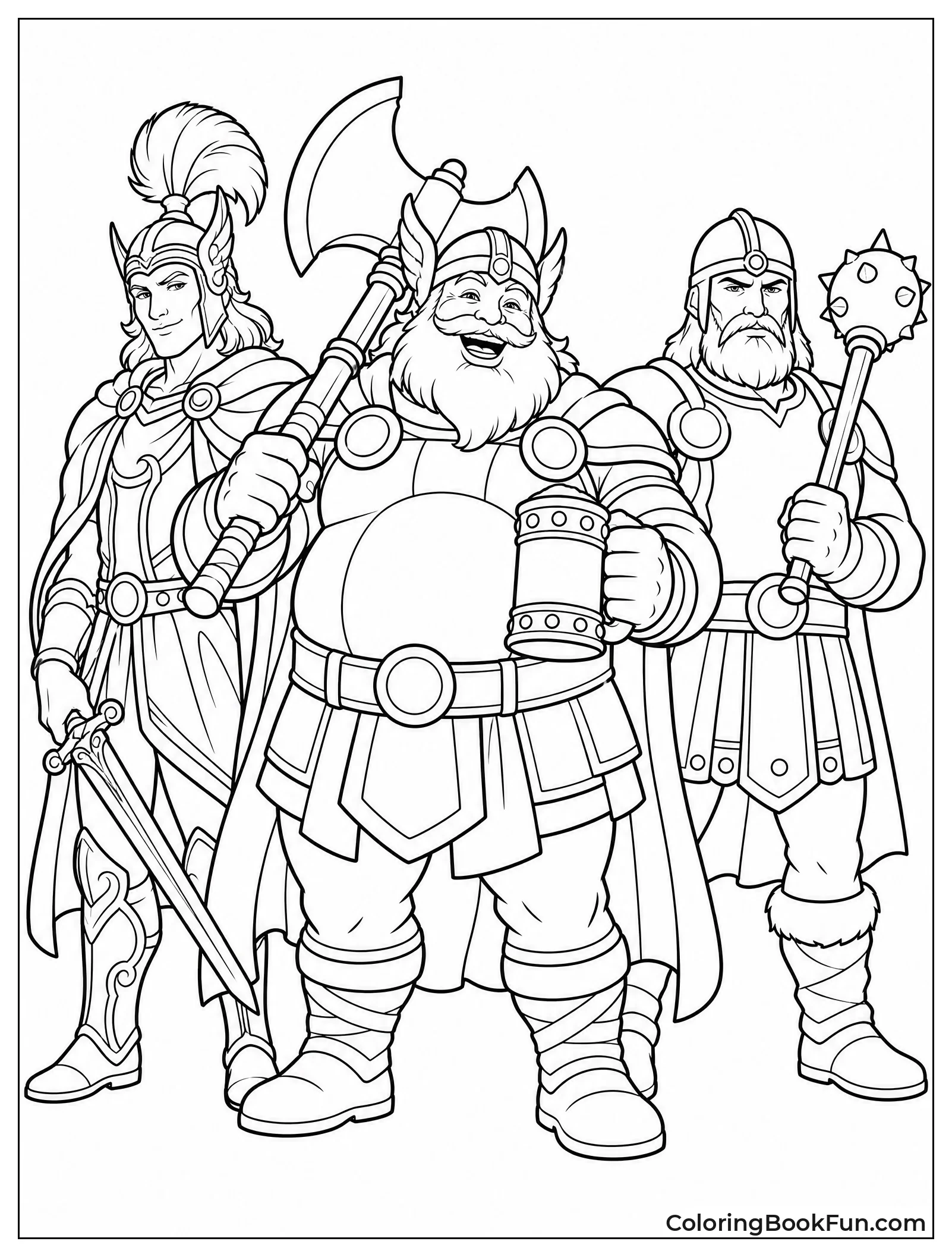 Warriors Three Ready for Adventure