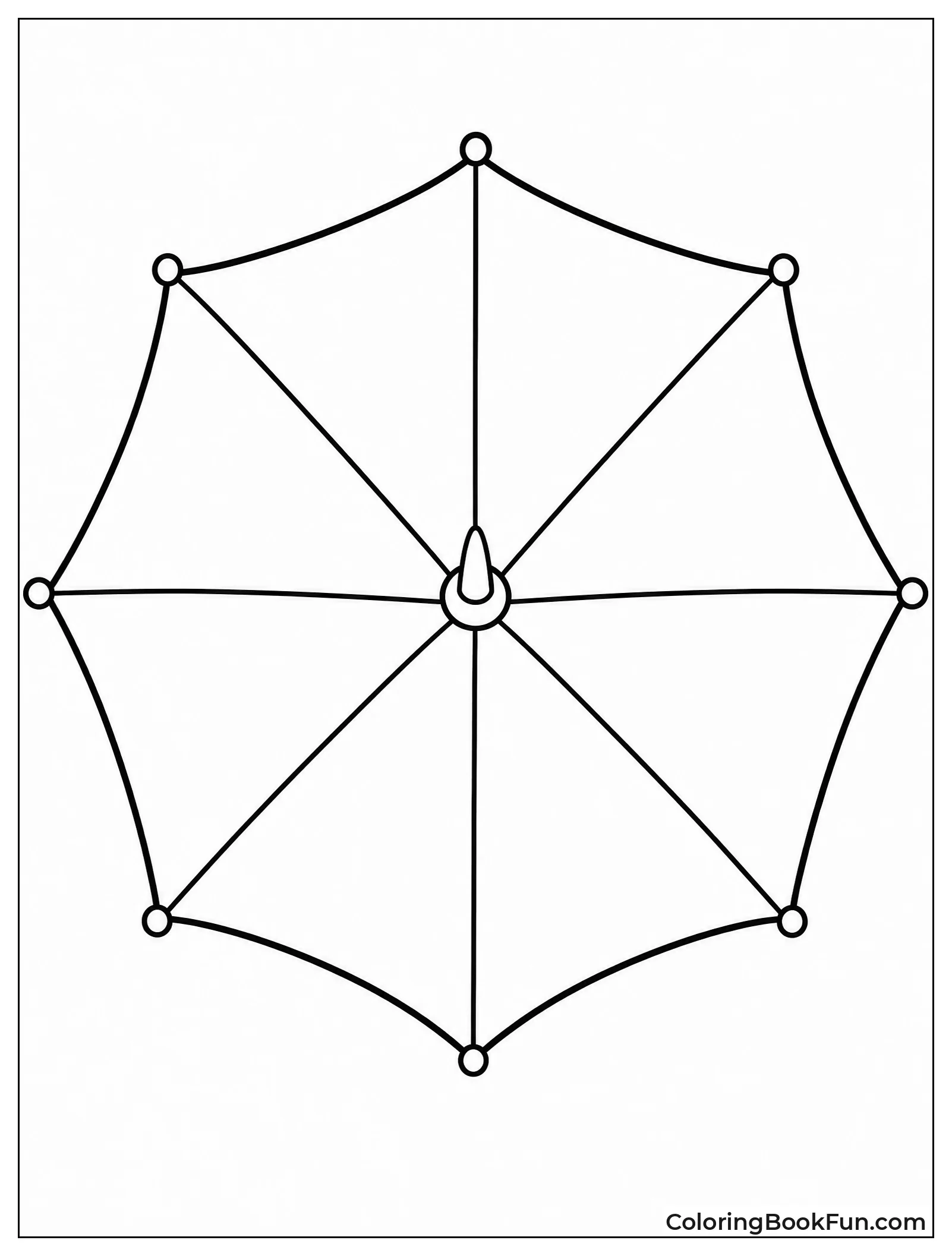 Overhead View of Open Umbrella