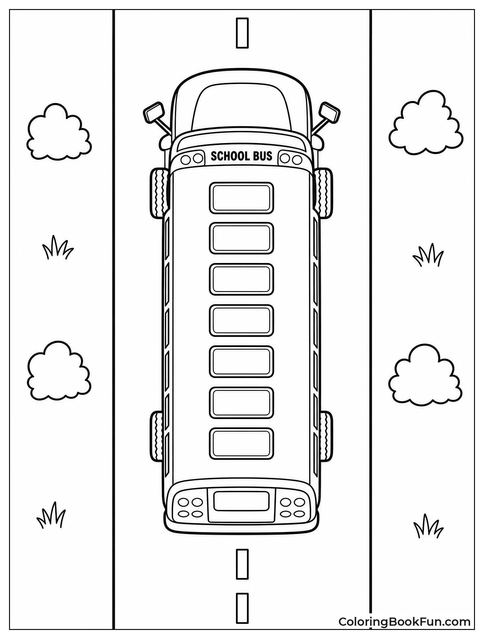 Top Down View Of Bus