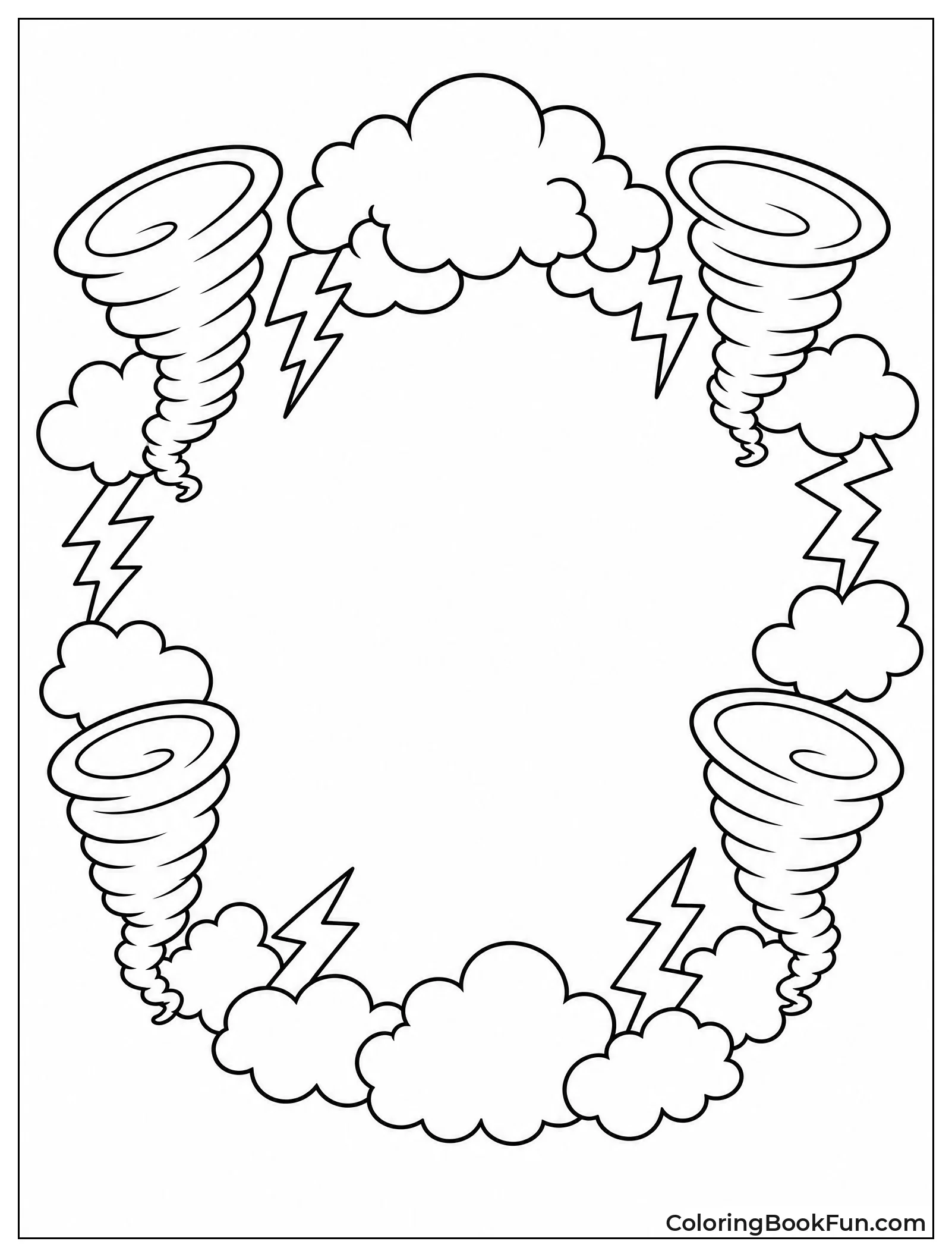 Decorative Wreath Made of Tornadoes