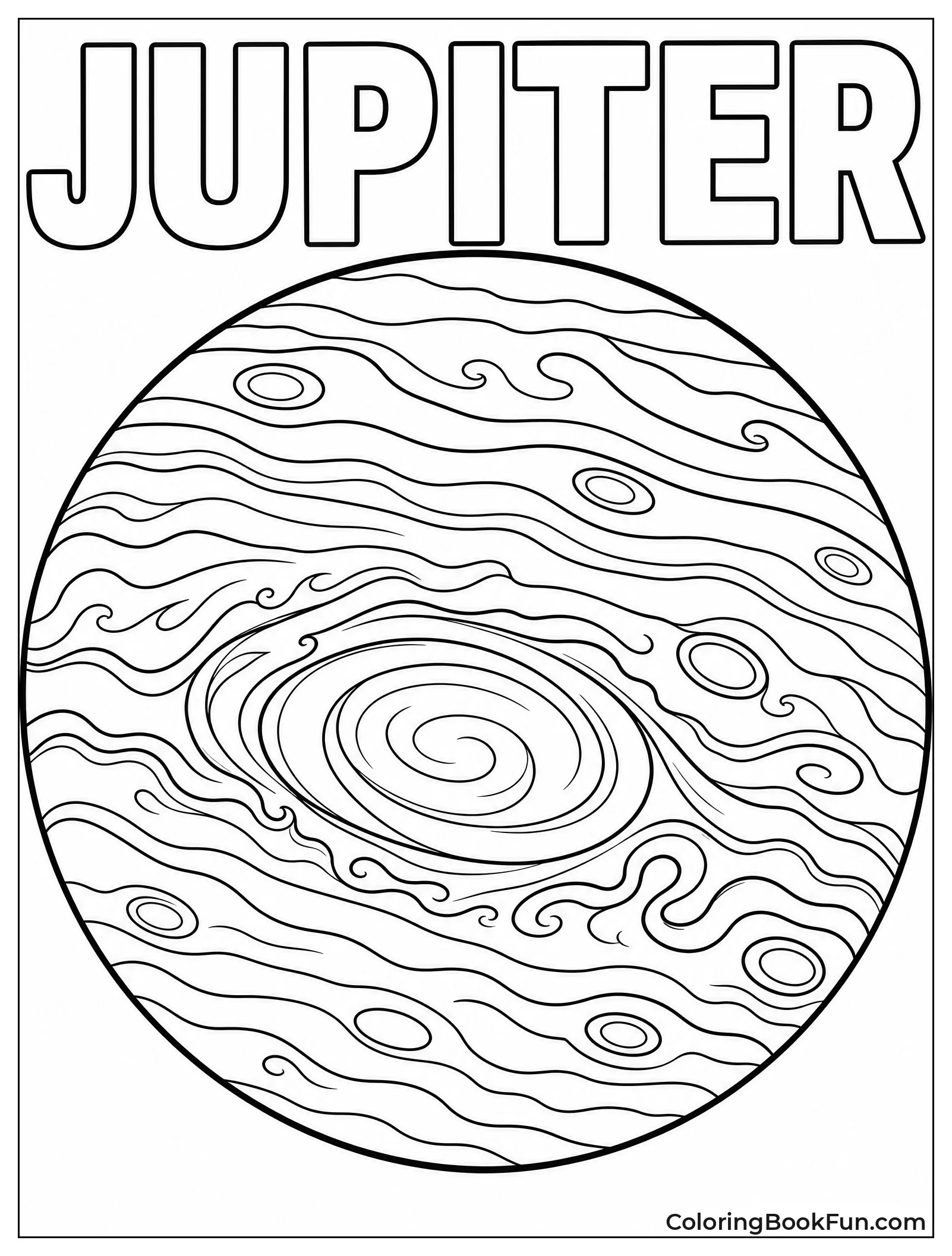 Swirling Bands of Jupiter Storm