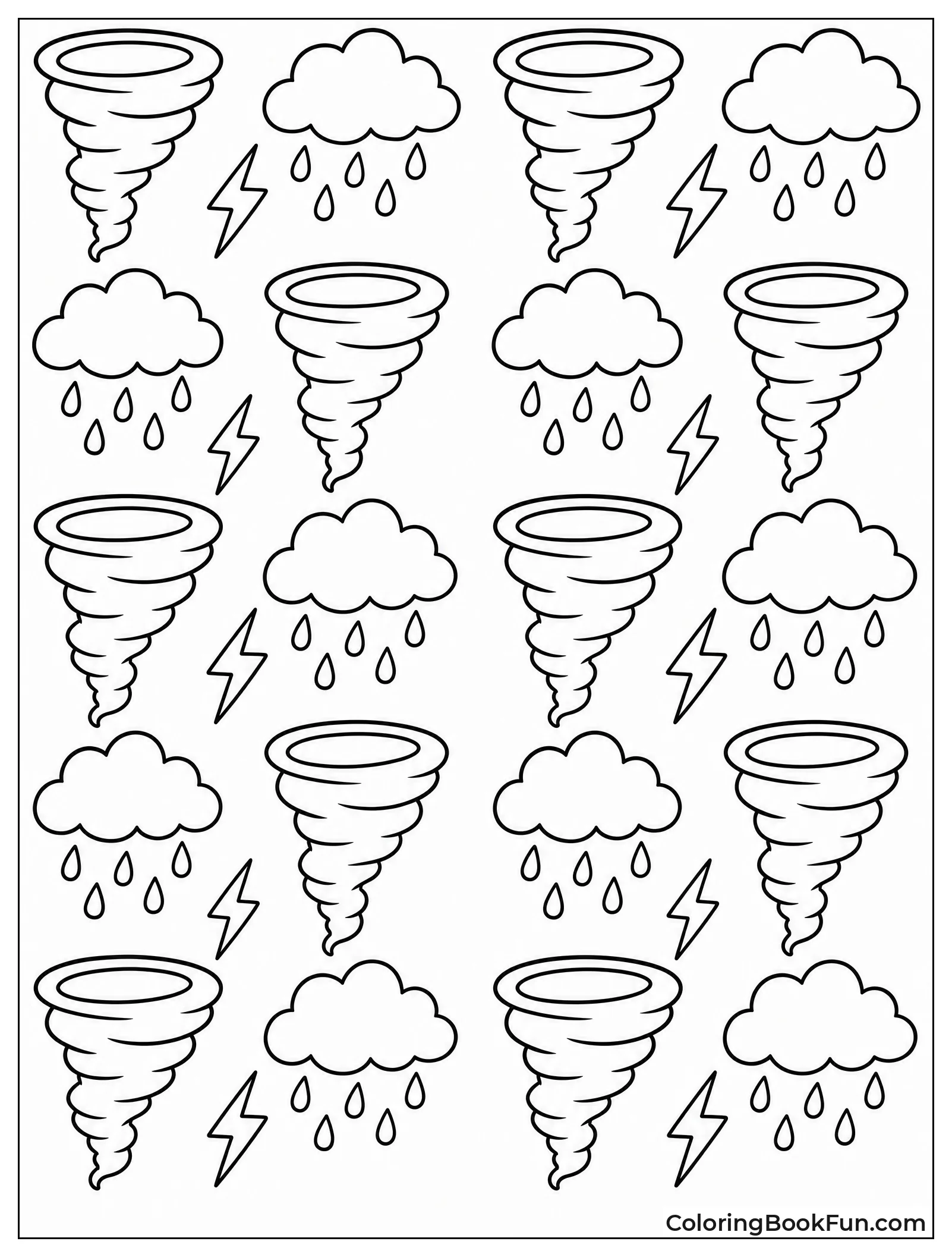 Seamless Pattern of Storms and Tornadoes