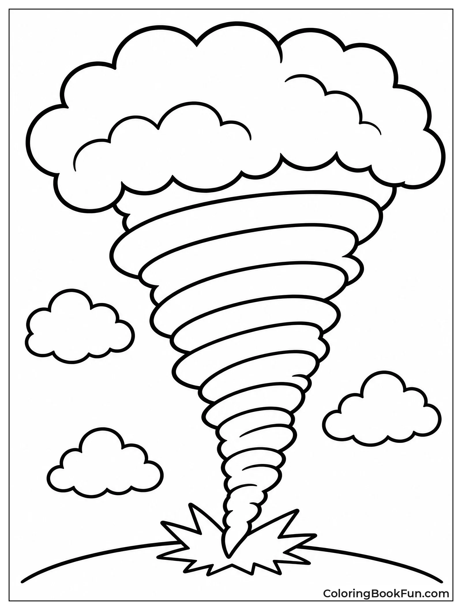 Simple Thick Lines Form Basic Tornado