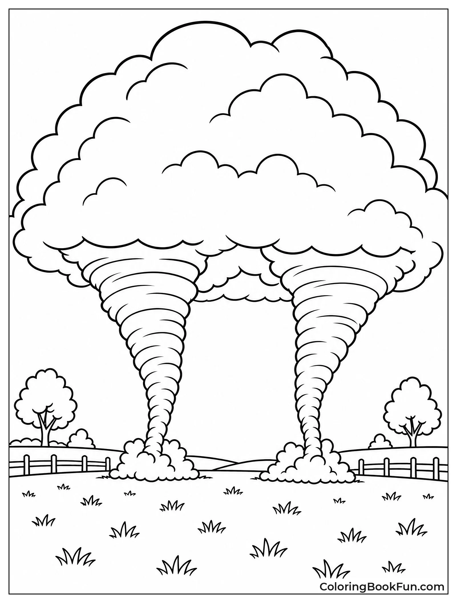 Twin Funnels Drop from Dark Sky