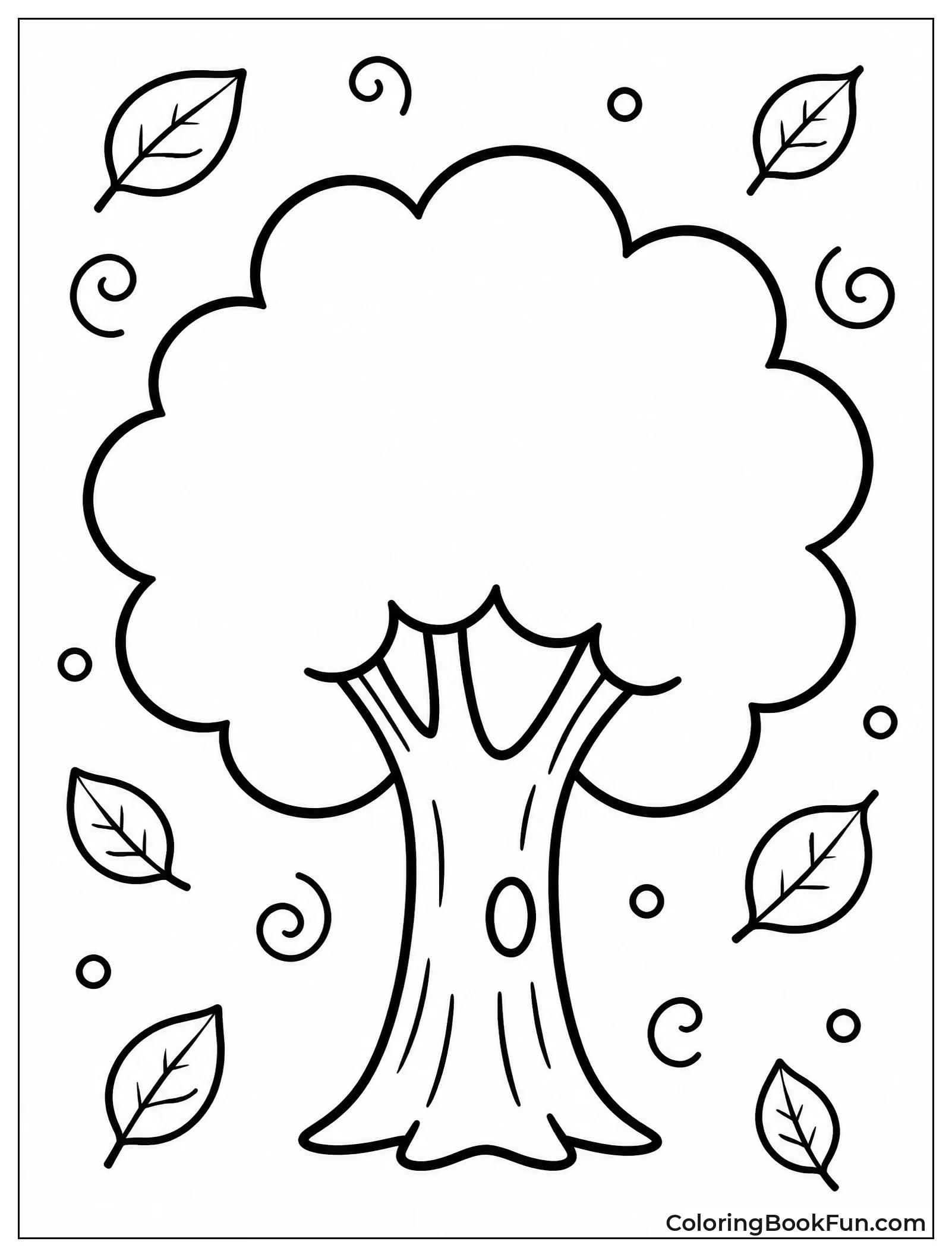 Tree Stands with Leaf Scribbles