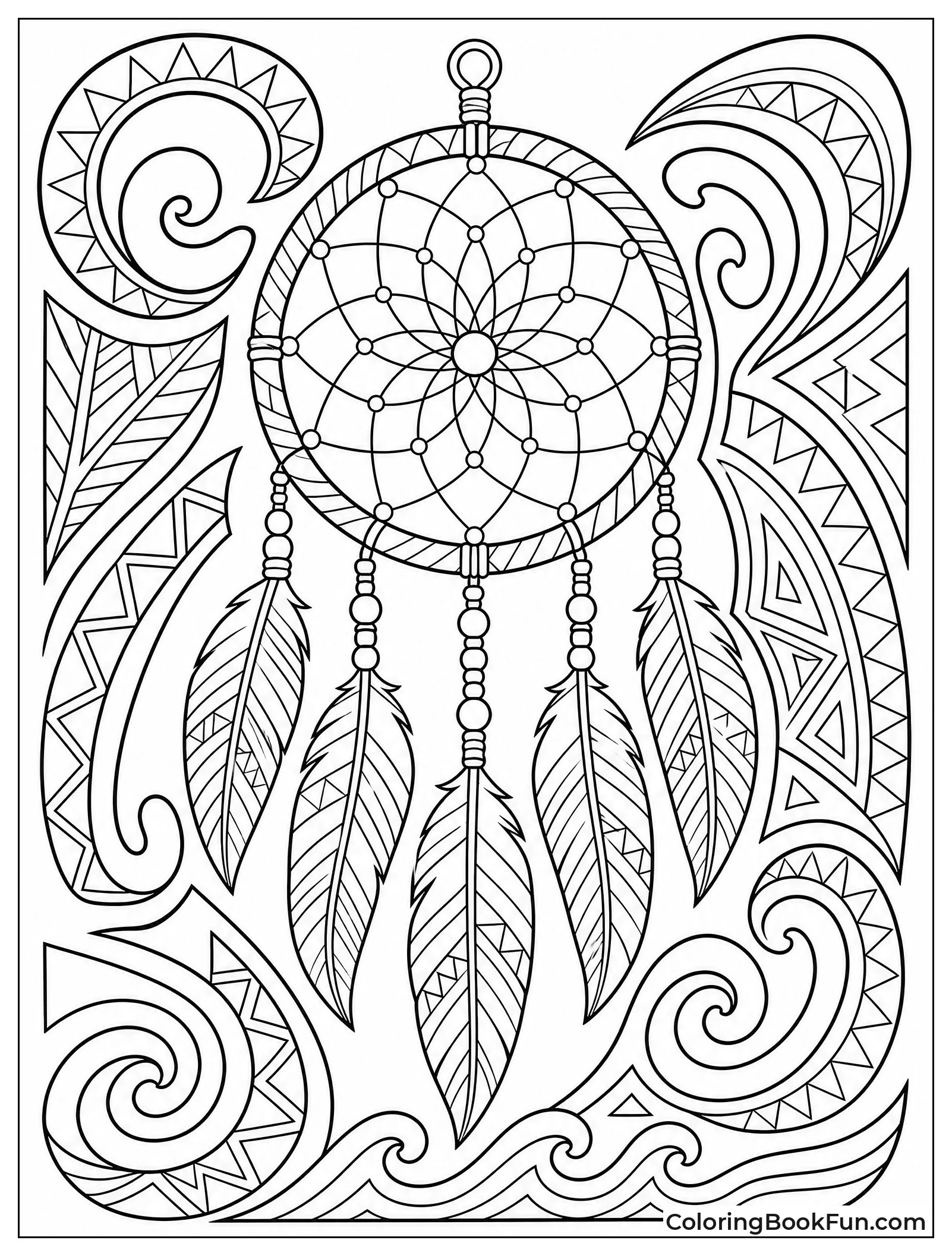 Tribal Shapes and Dreamcatcher Hoop