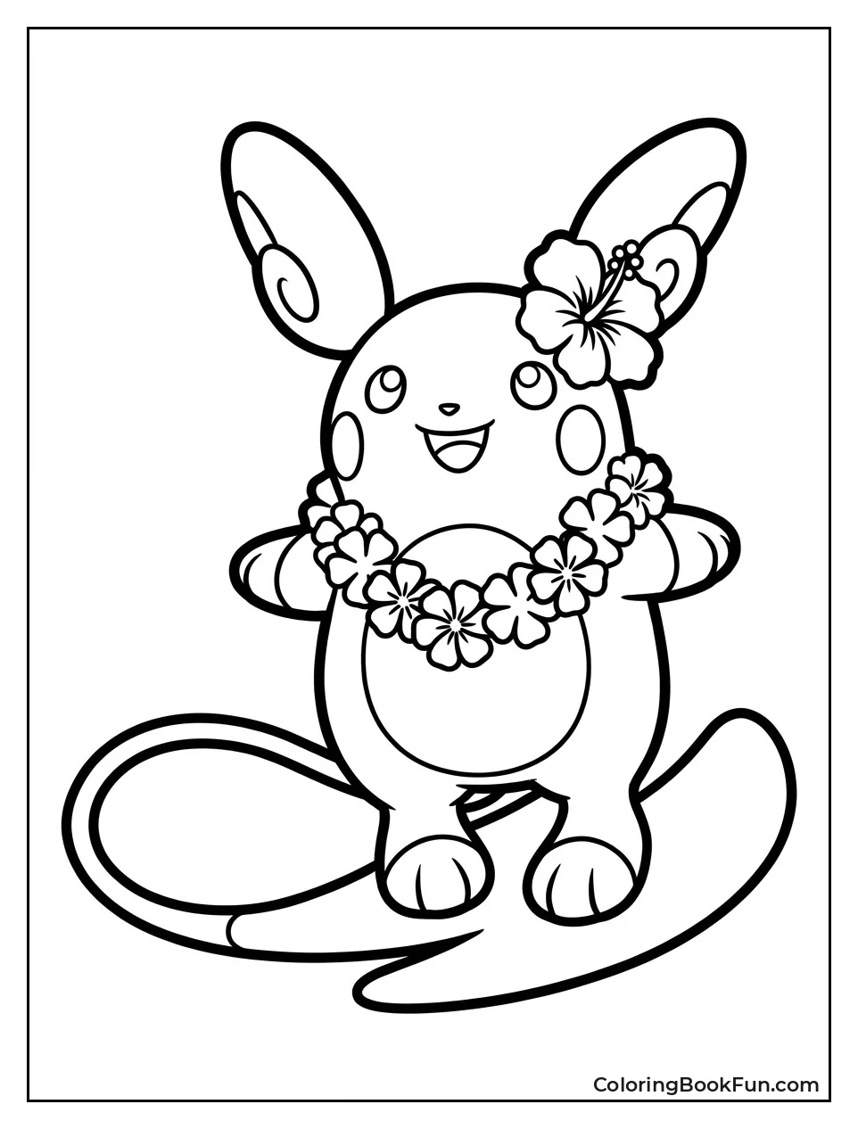Alolan Raichu in Flower Lei