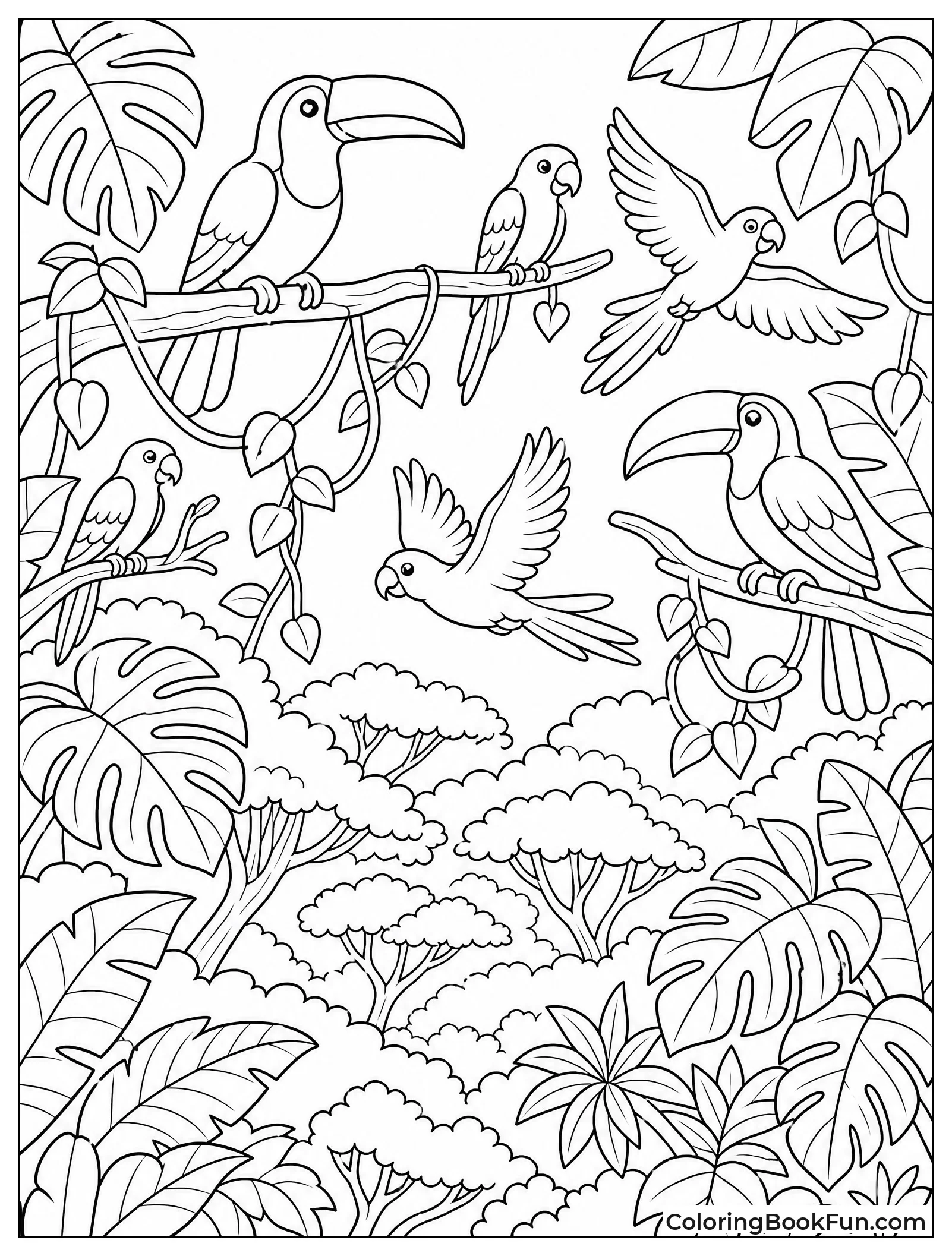 Lush Rainforest Canopy Scene