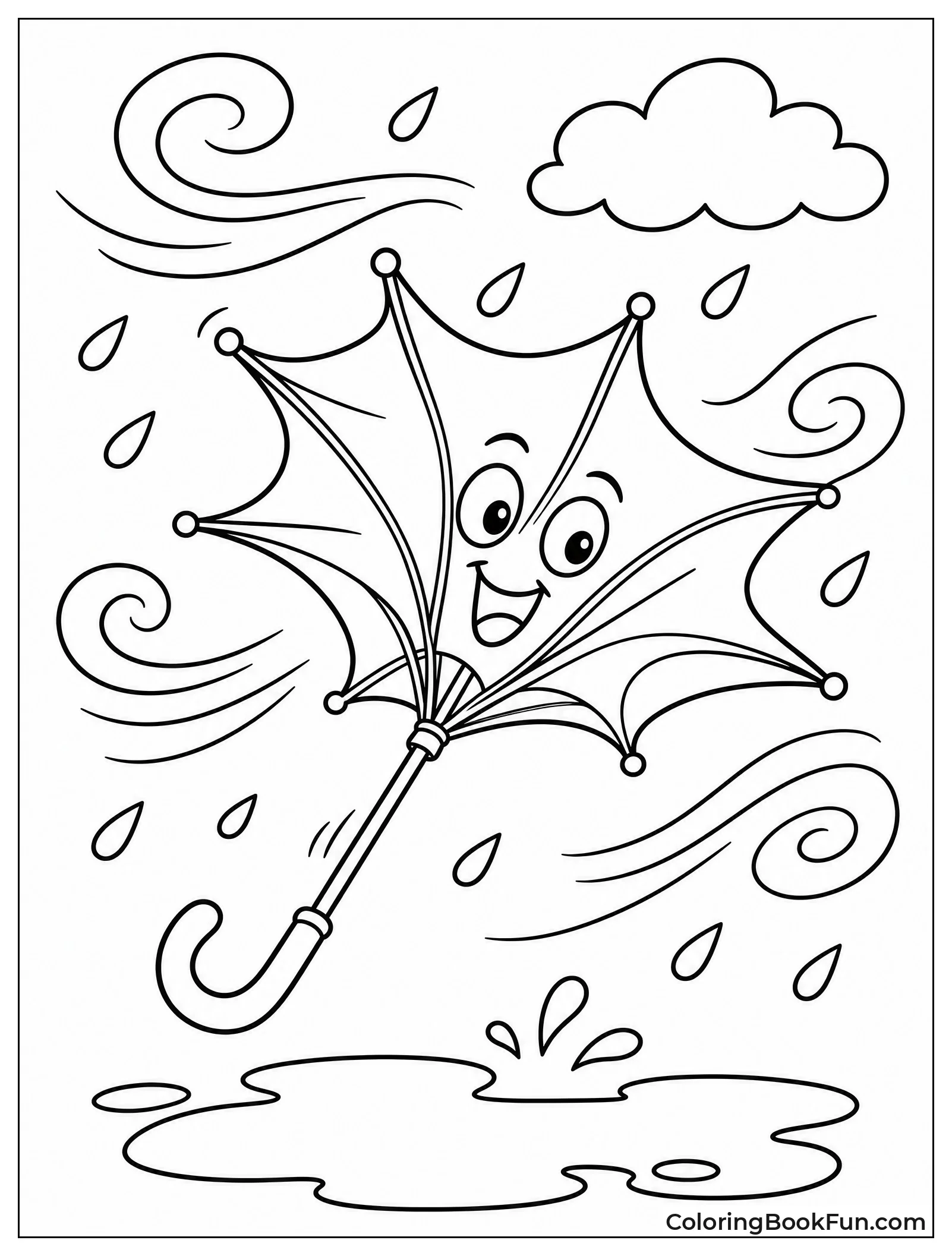 Strong Wind Blows Umbrella Inside Out