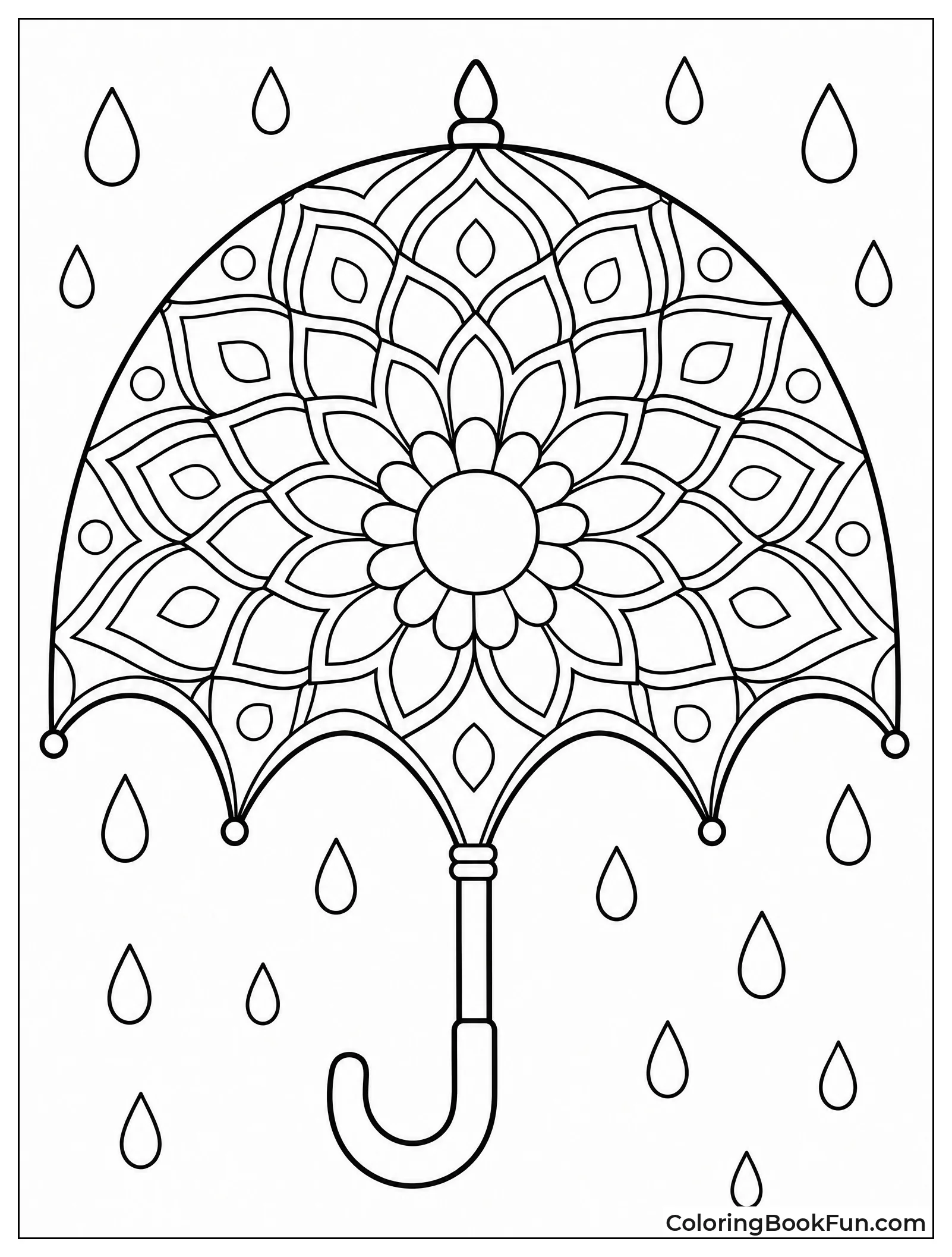 Mandala Pattern on Open Umbrella